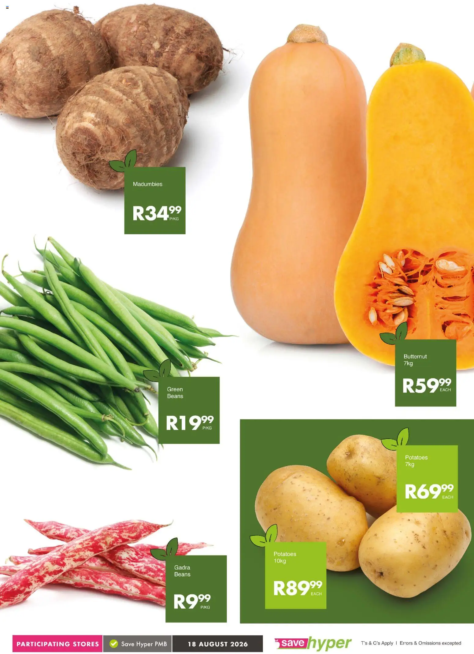 New Save catalogue – valid from 18/08/2026 | Page: 6 | Products: Beans, Potatoes