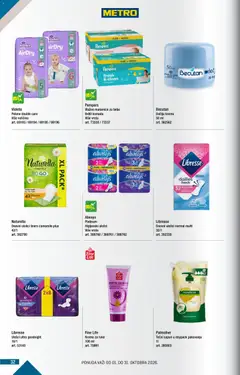 Metro katalog METRO RS - BMPL - pregled Metro kataloga - važi od 01.10.2026 | Strana: 32 | Proizvode: Pampers, Krema, Krema za ruke, Sapun