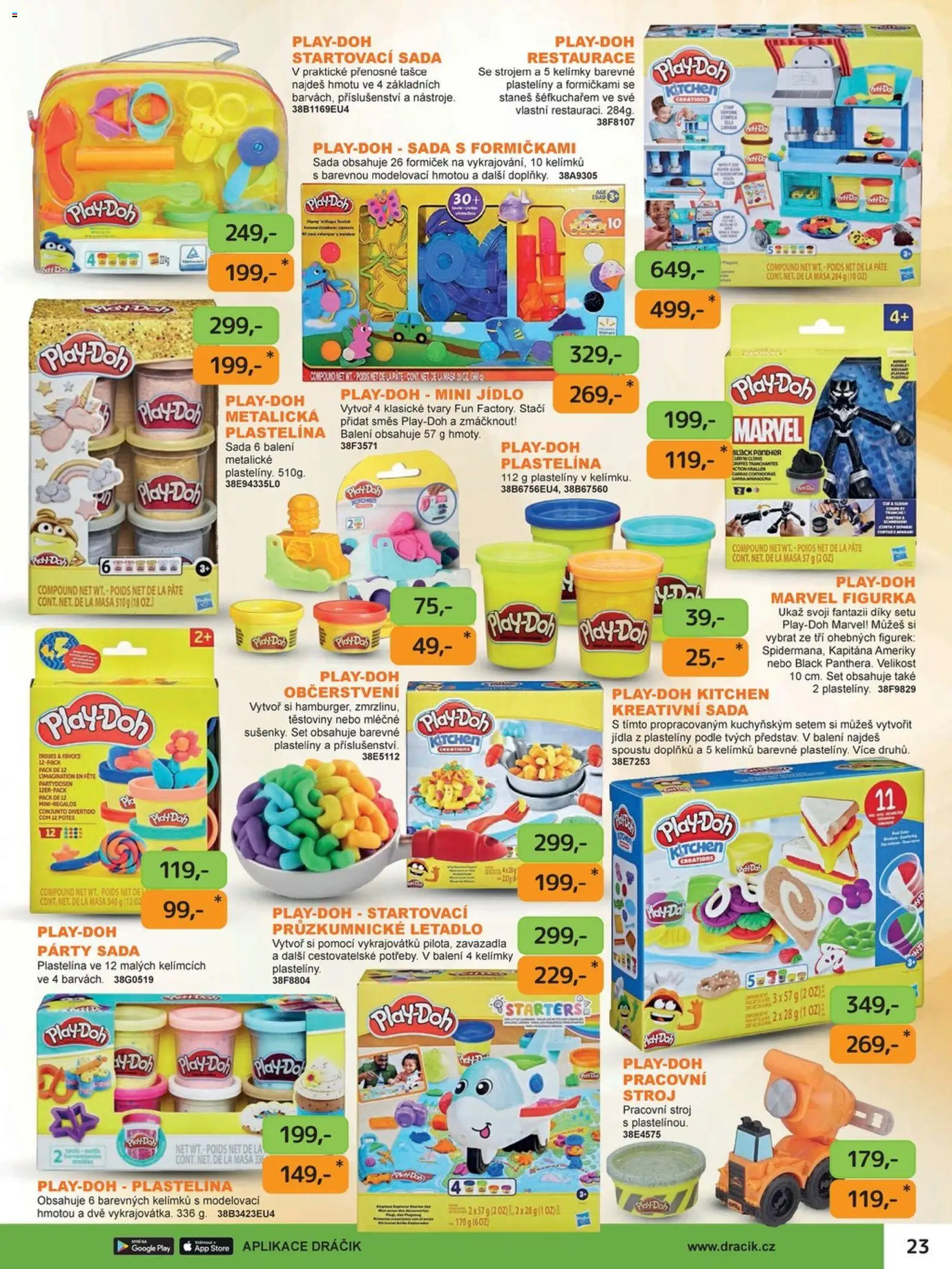 Dráčik katalog - Vánoce od 08.10.2026 | Strana: 23 | Produkty: Těstoviny, Kreativní sada, Plastelína, Kelímky