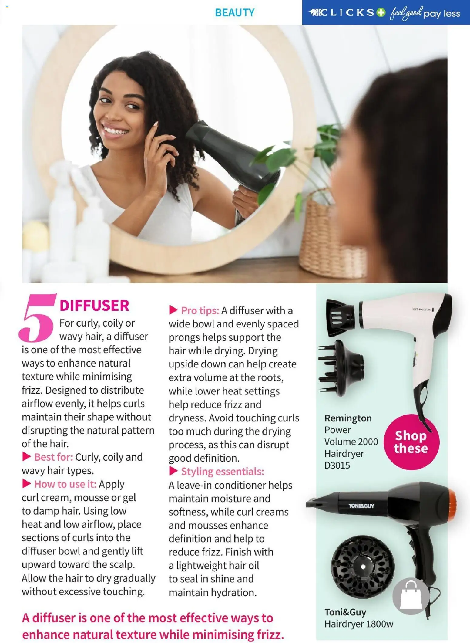 New Clicks catalogue – valid from 01/08/2026 | Page: 26 | Products: Diffuser, Bowl, Oil, Conditioner