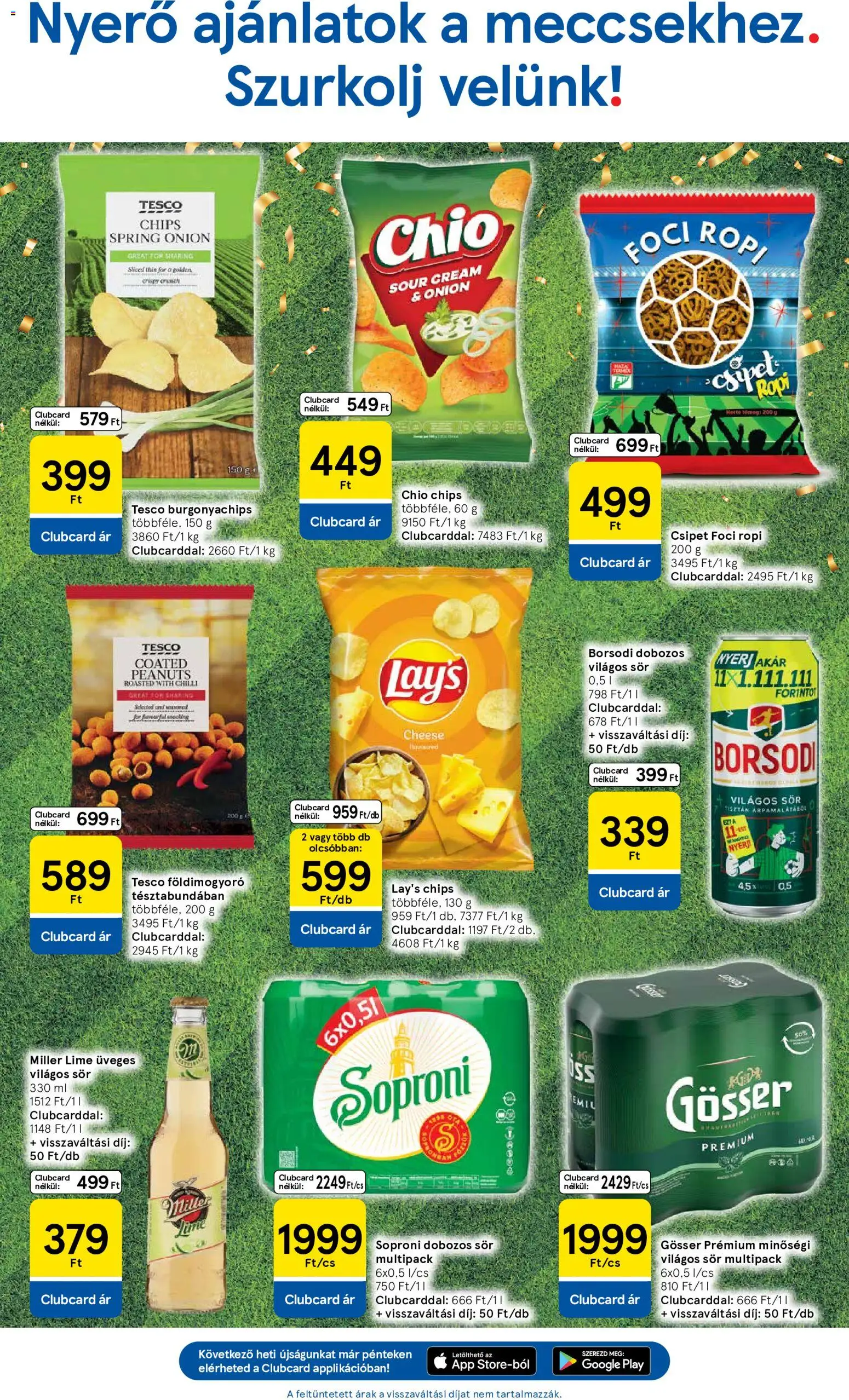 Tesco akciós ujság - amely érvényes a következő dátumtól: 18.06.2026 | Oldal: 7 | Termékek: Lime, Gösser, Sör, Földimogyoró