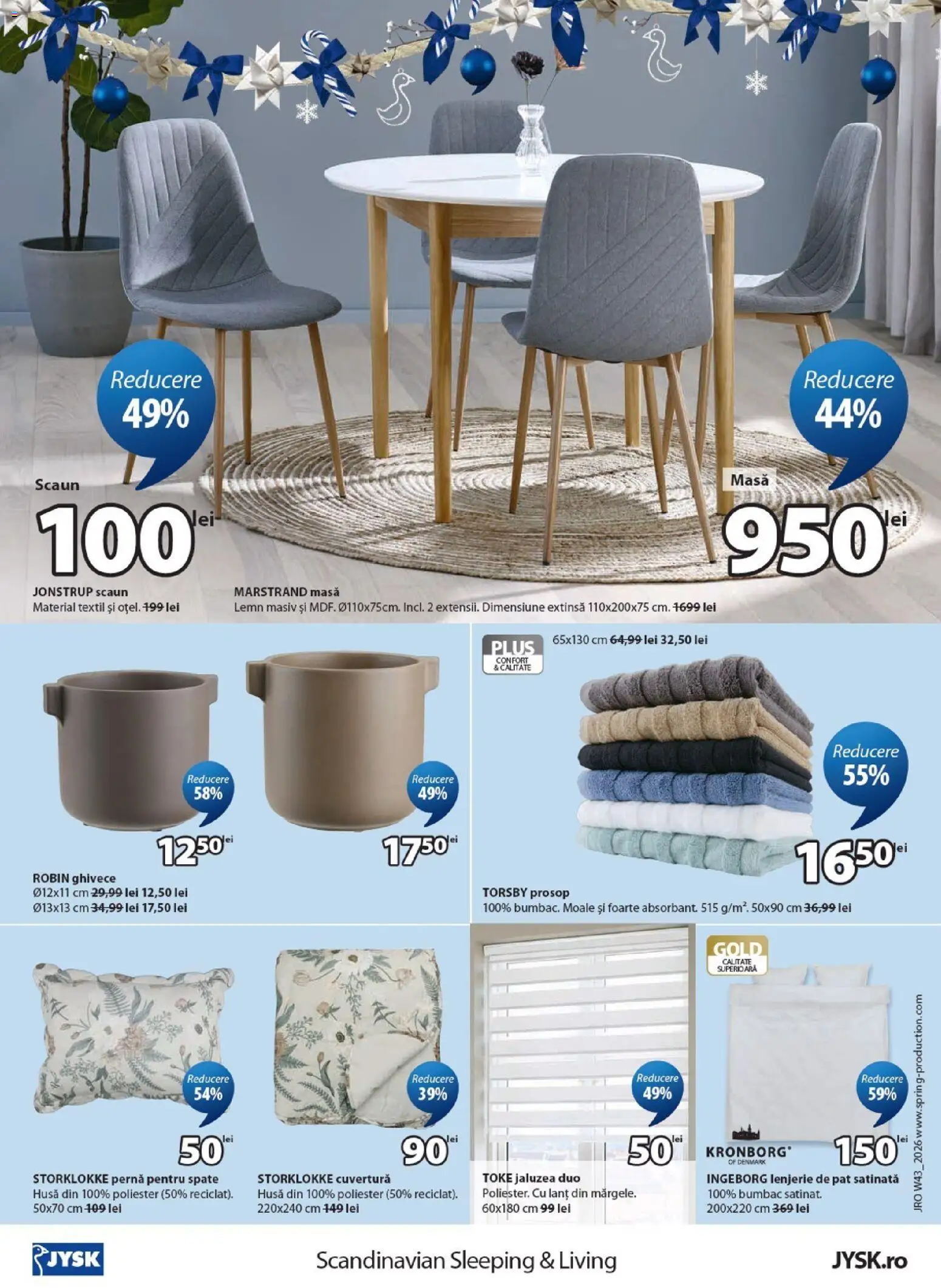 Noul catalog JYSK – valabil de la 24.10.2026 | Pagină: 16 | Produse: Pat, Lenjerie de pat, Scaun, Plus
