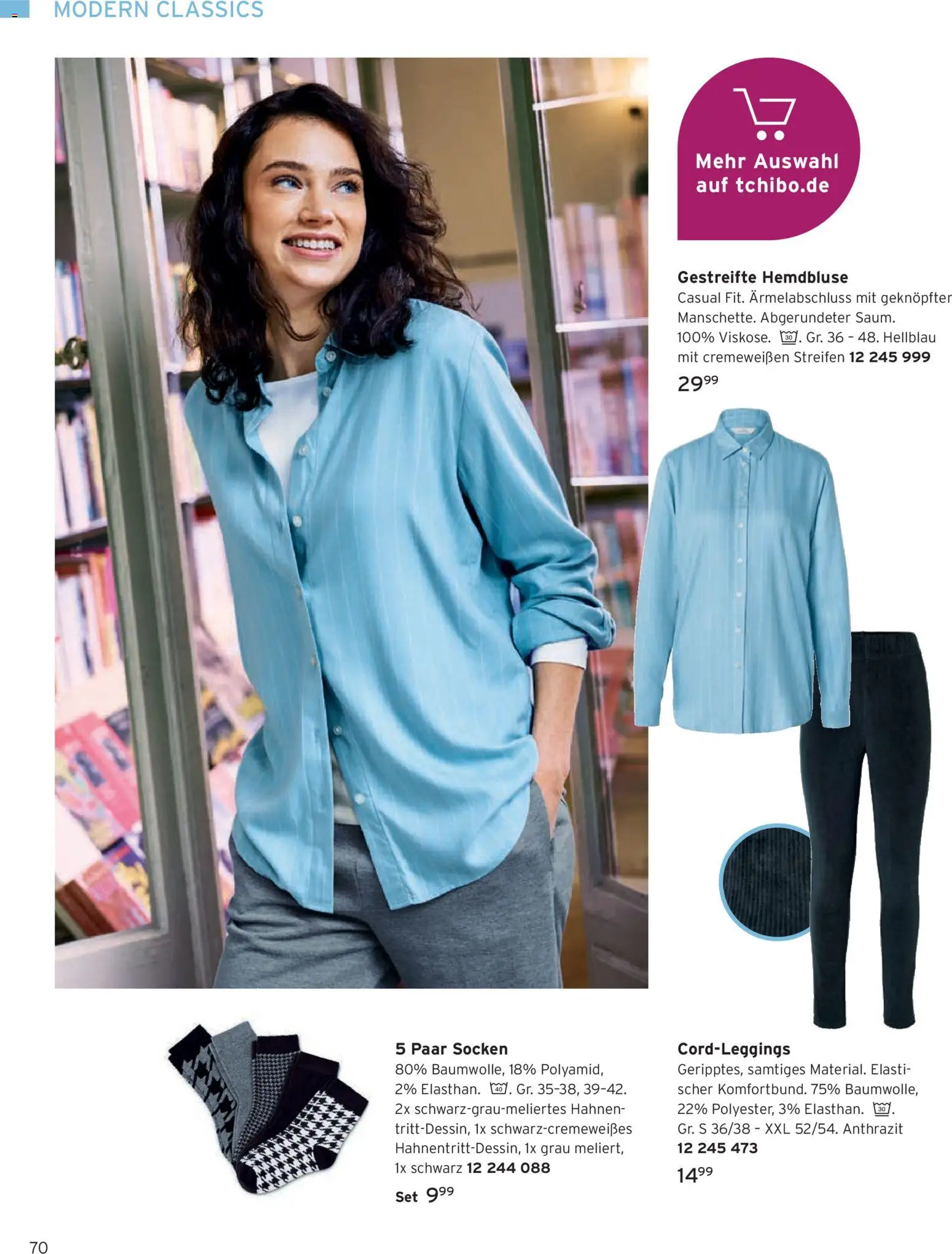 Angebote Tchibo – gültig ab 01.11.2026 | Seite: 70 | Produkte: Hemdbluse, Socken