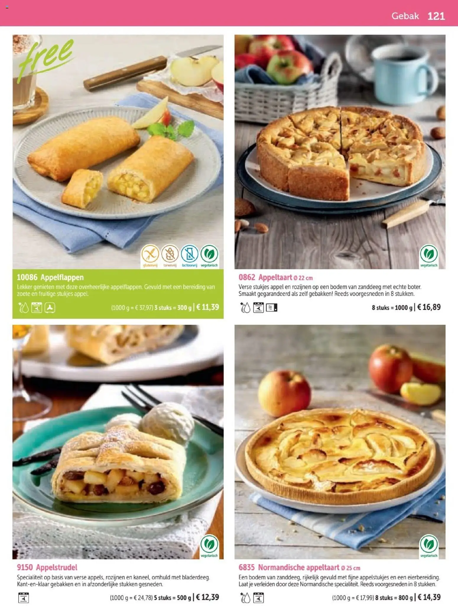 {H1} | Pagina: 121 | Producten: Rozijnen, Appeltaart, Gebak, Appelstrudel