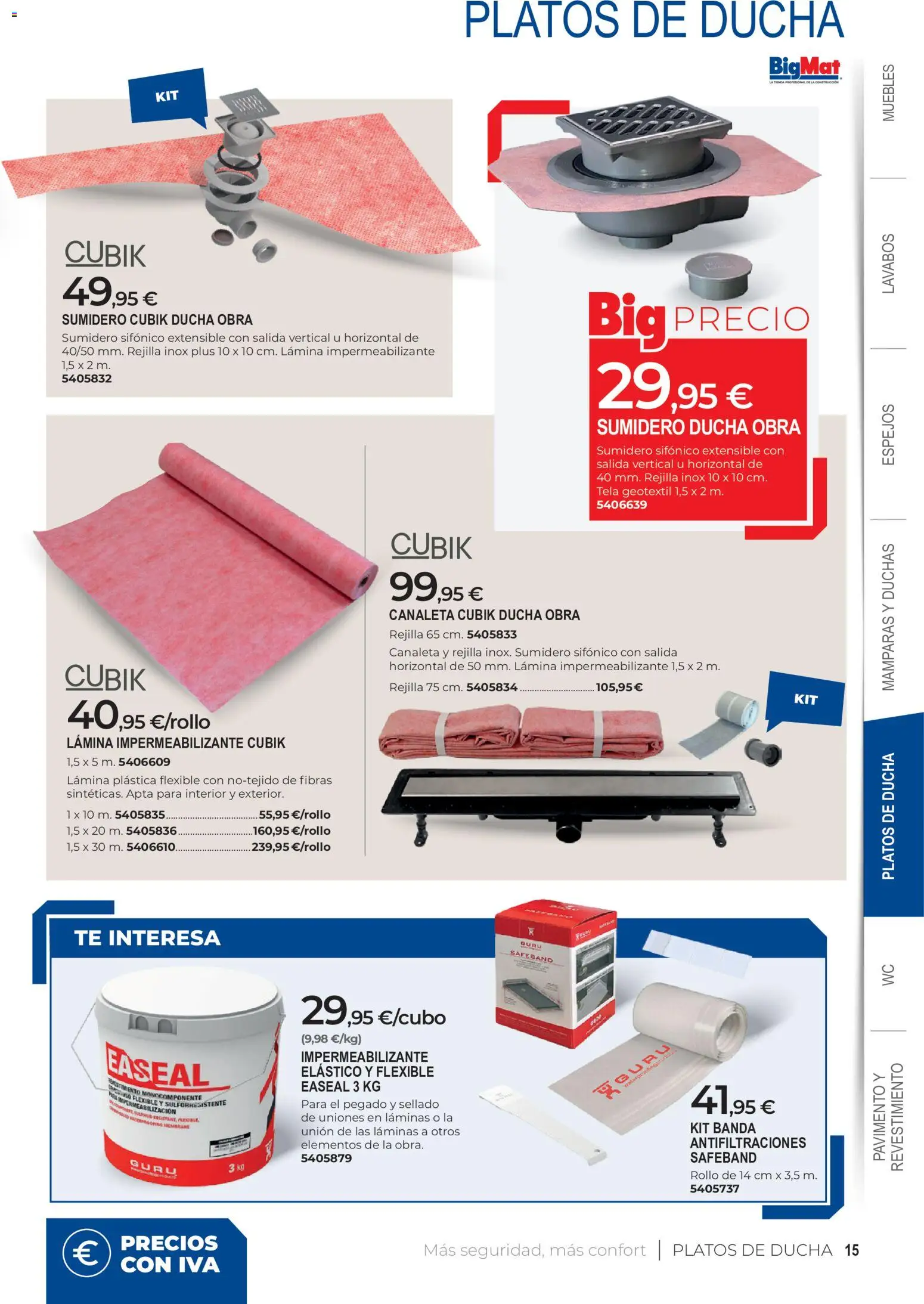 BigMat Baños y cerámica 2026 │ válido desde el 21.05.2026 | Página: 15 | Productos: Té, Muebles, Ducha