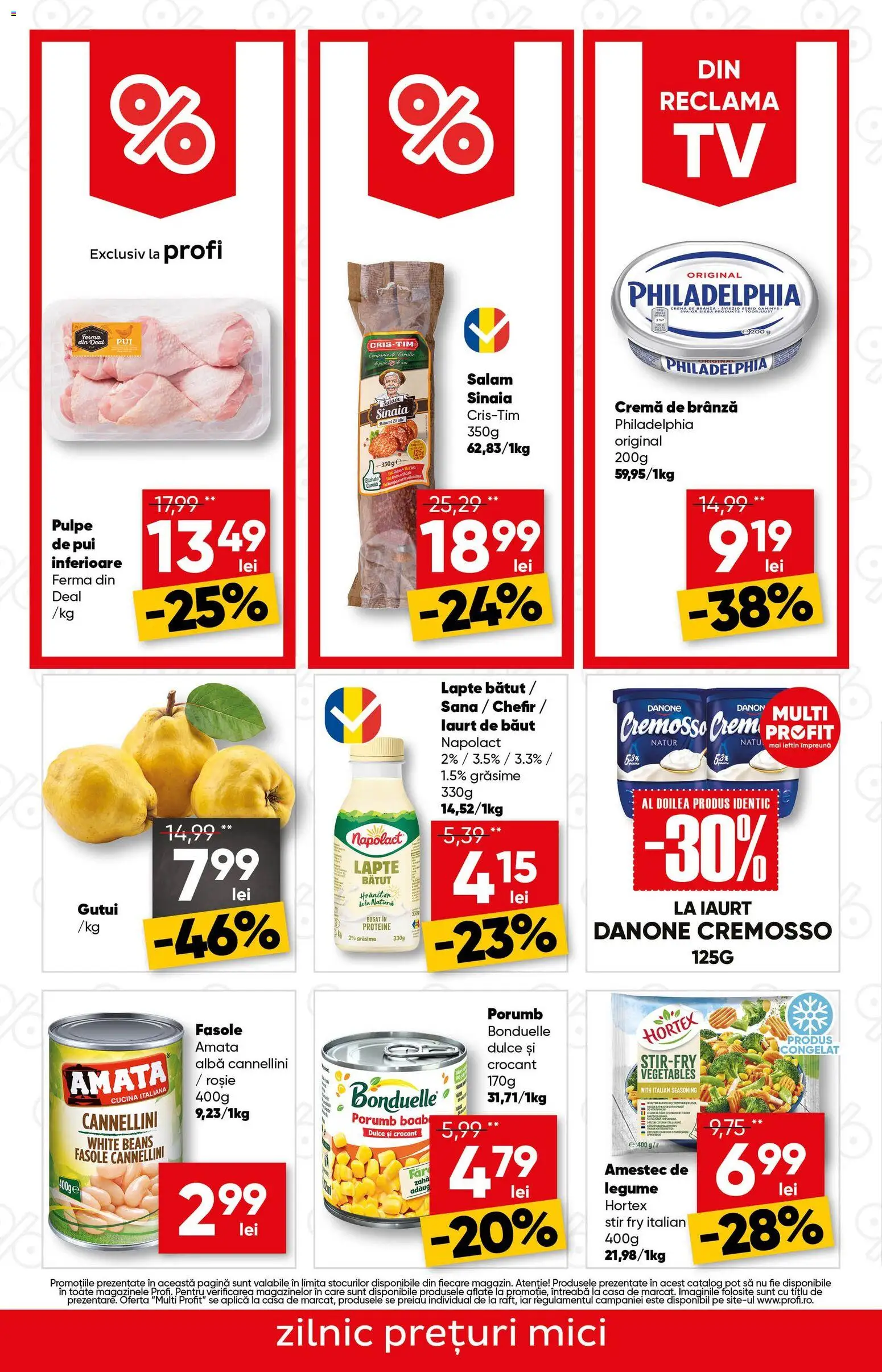 Noul catalog Profi – valabil de la 01.10.2026 | Pagină: 2 | Produse: Proteine, Brânză, Kefir, Legume