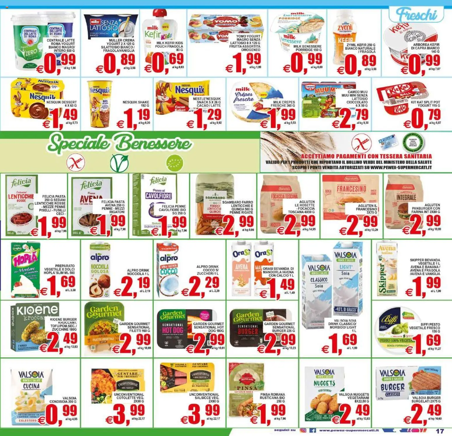 Volantino Pewex del 19/06/2026 | Pagina: 17 | Prodotti: Bevanda di avena, Cavolfiore, Penne, Quinoa