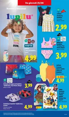 Anteprima del volantino Lidl volantino valido a partire dal 25/06/2026 | Pagina: 31 | Prodotti: Costume da bagno, Bikini, T-shirt, Vestito