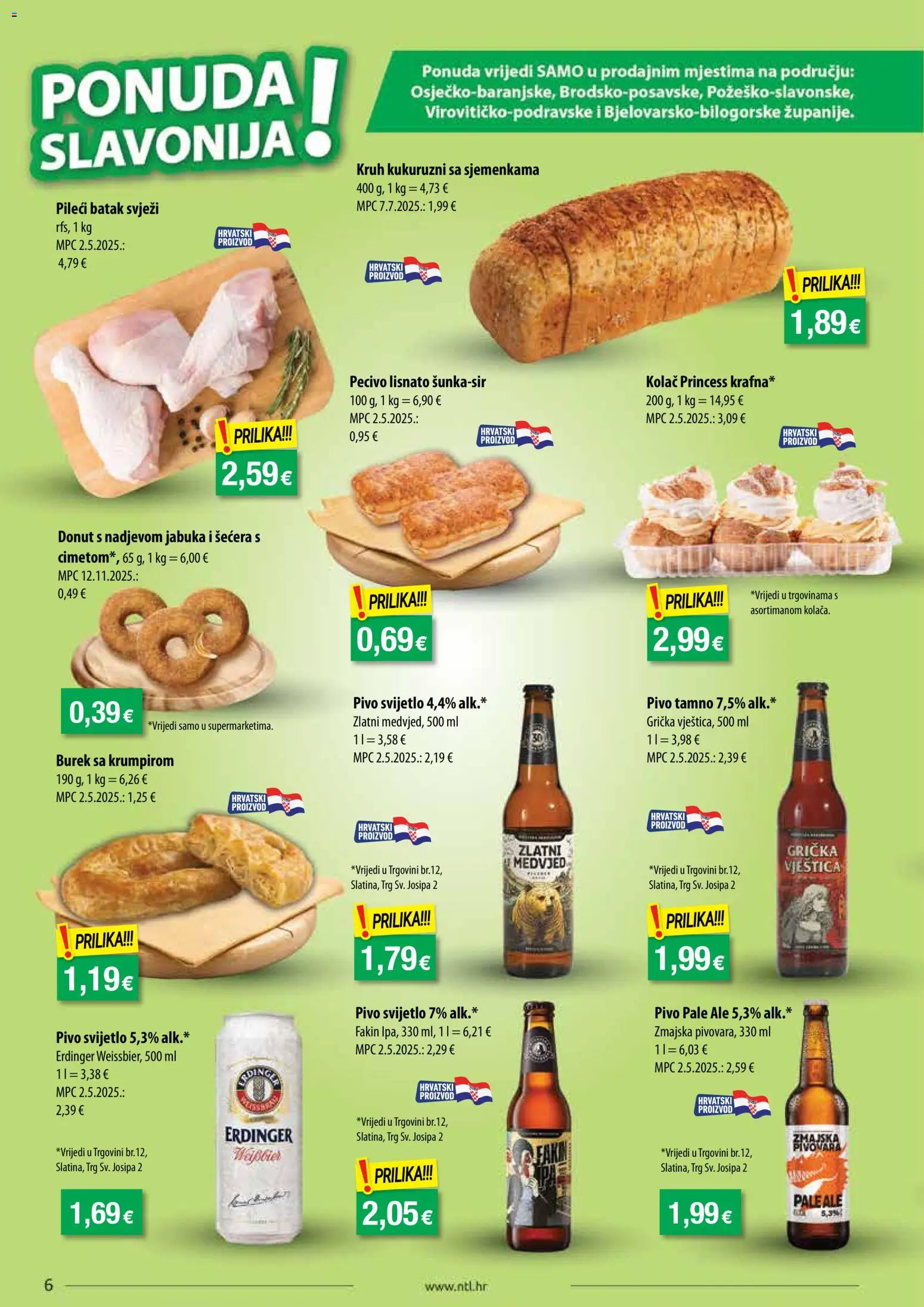 NTL katalog | vrijedi od 05.08.2026 | Stranica: 6 | Proizvodi: Kruh, Pivo, Burek, Jabuka
