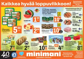 Minimani-mainoslehti voimassa 29/07/2026 alkaen
