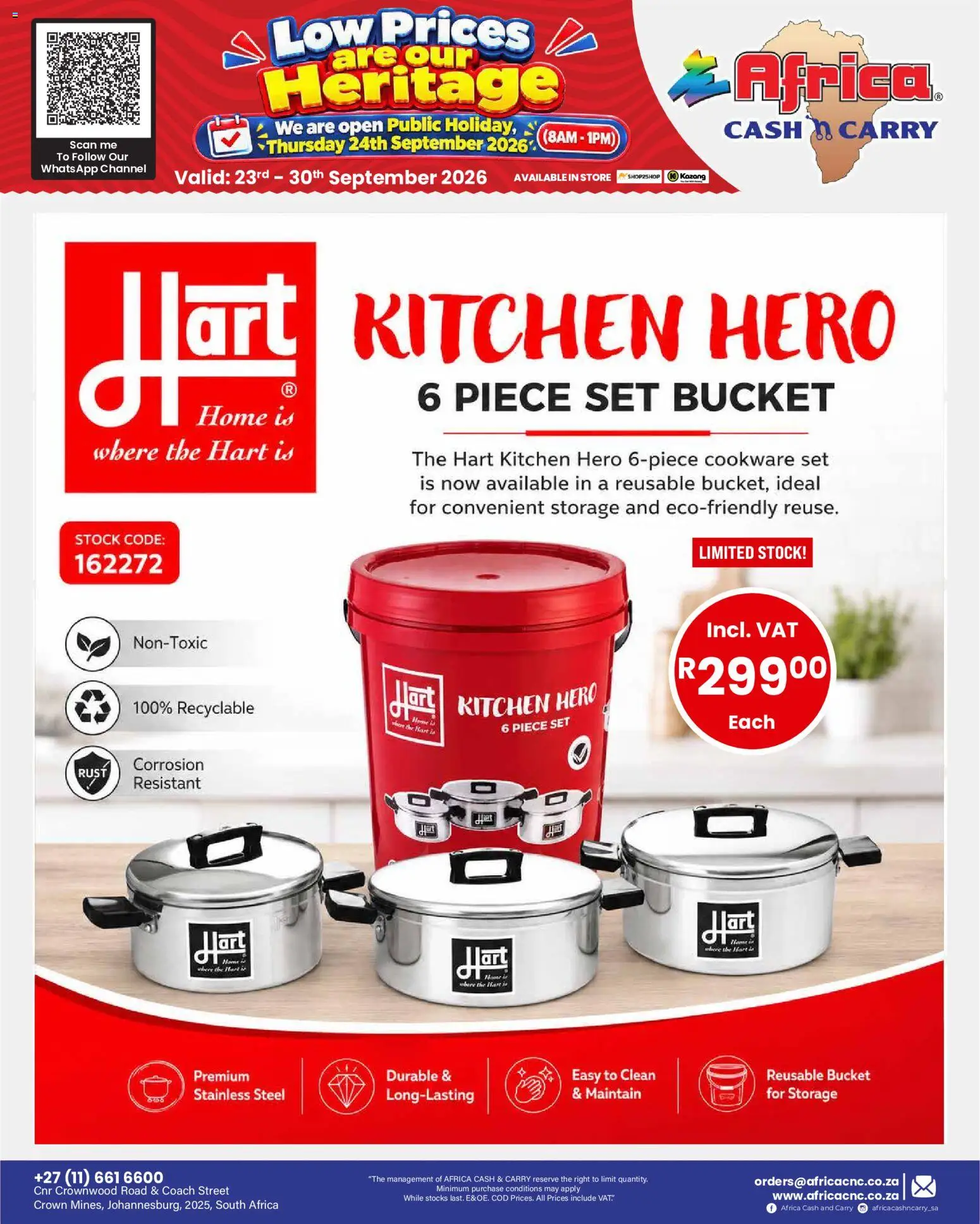 New Africa Cash & Carry catalogue – valid from 23/09/2026 | Page: 46 | Products: Cookware, Stock