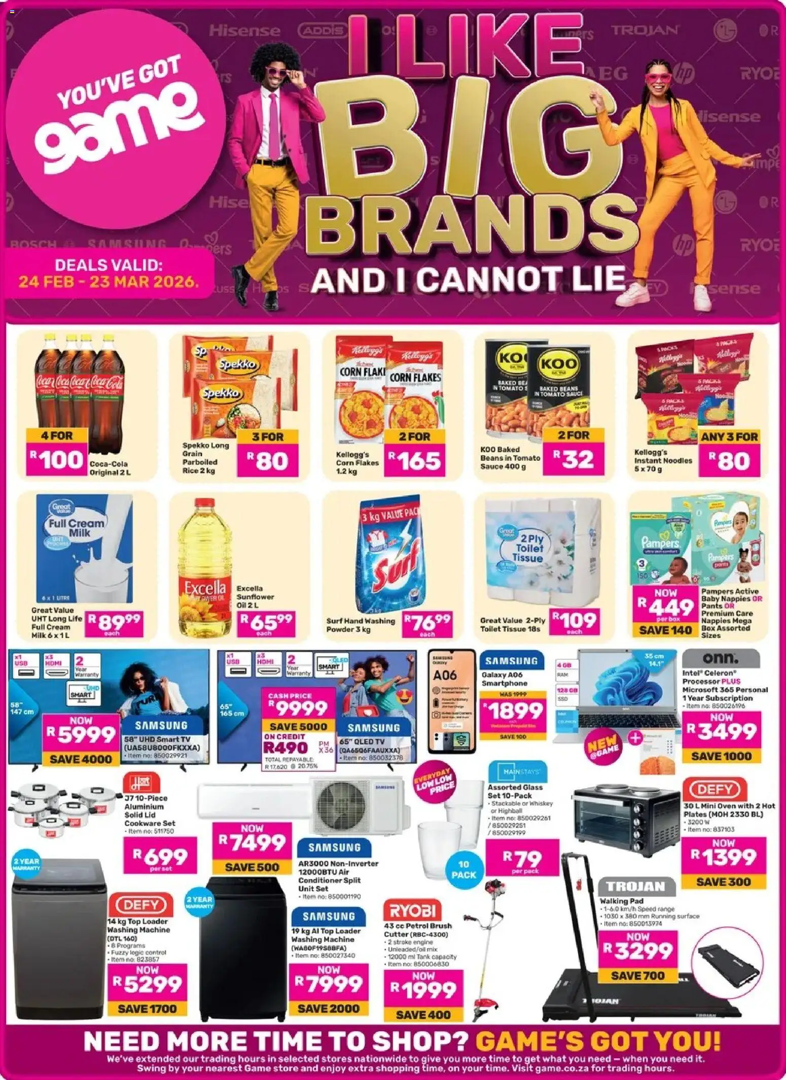New Game catalogue – valid from 24/02/2026 | Page: 1 | Products: Baked beans, Oven, Box, Tomato sauce