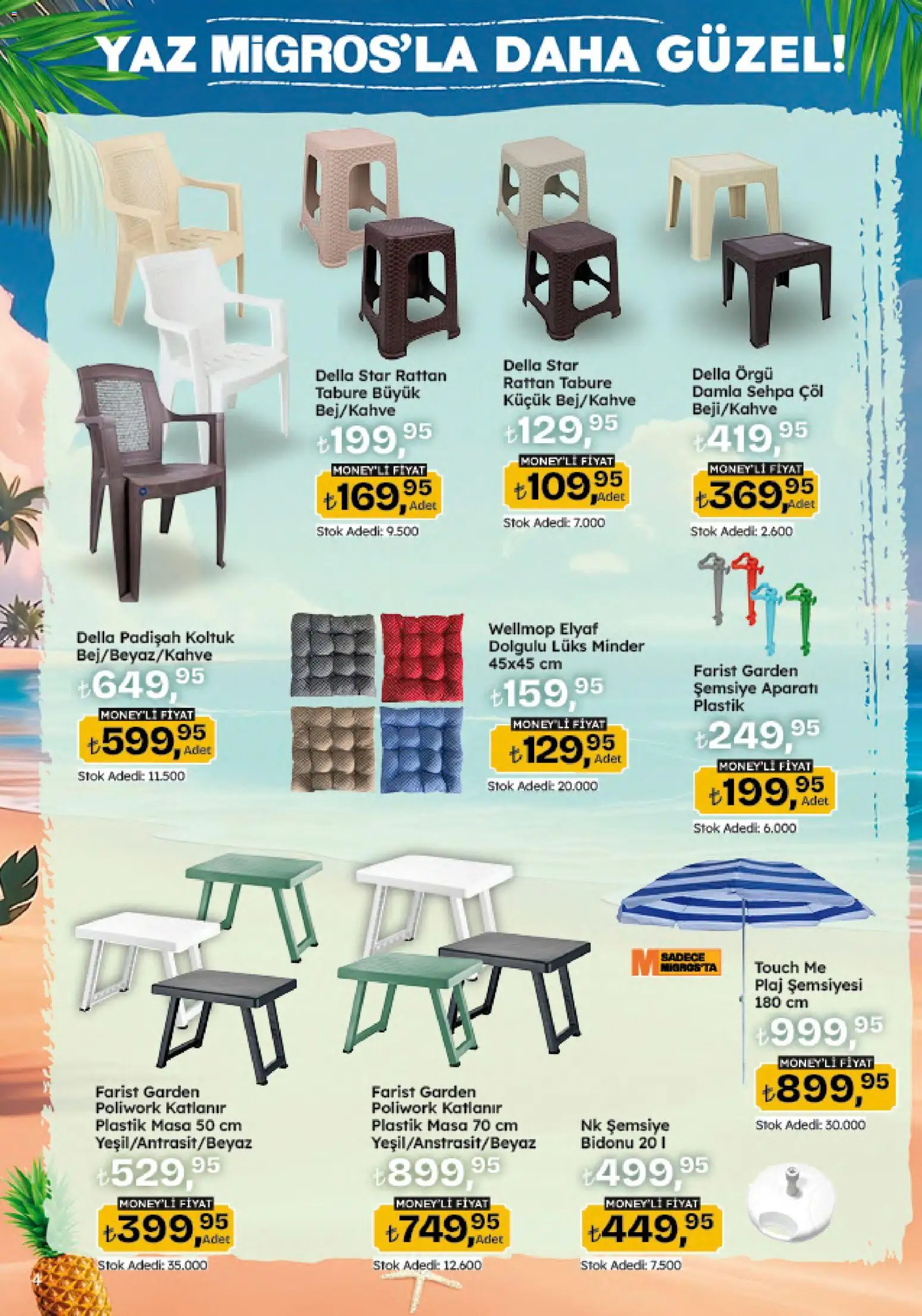 Migros Katalog - Migroskop - 09 Temmuz 2026 tarihinden itibaren geçerlidir | Sayfa: 116 | Ürünler: Koltuk, Masa, Şemsiye