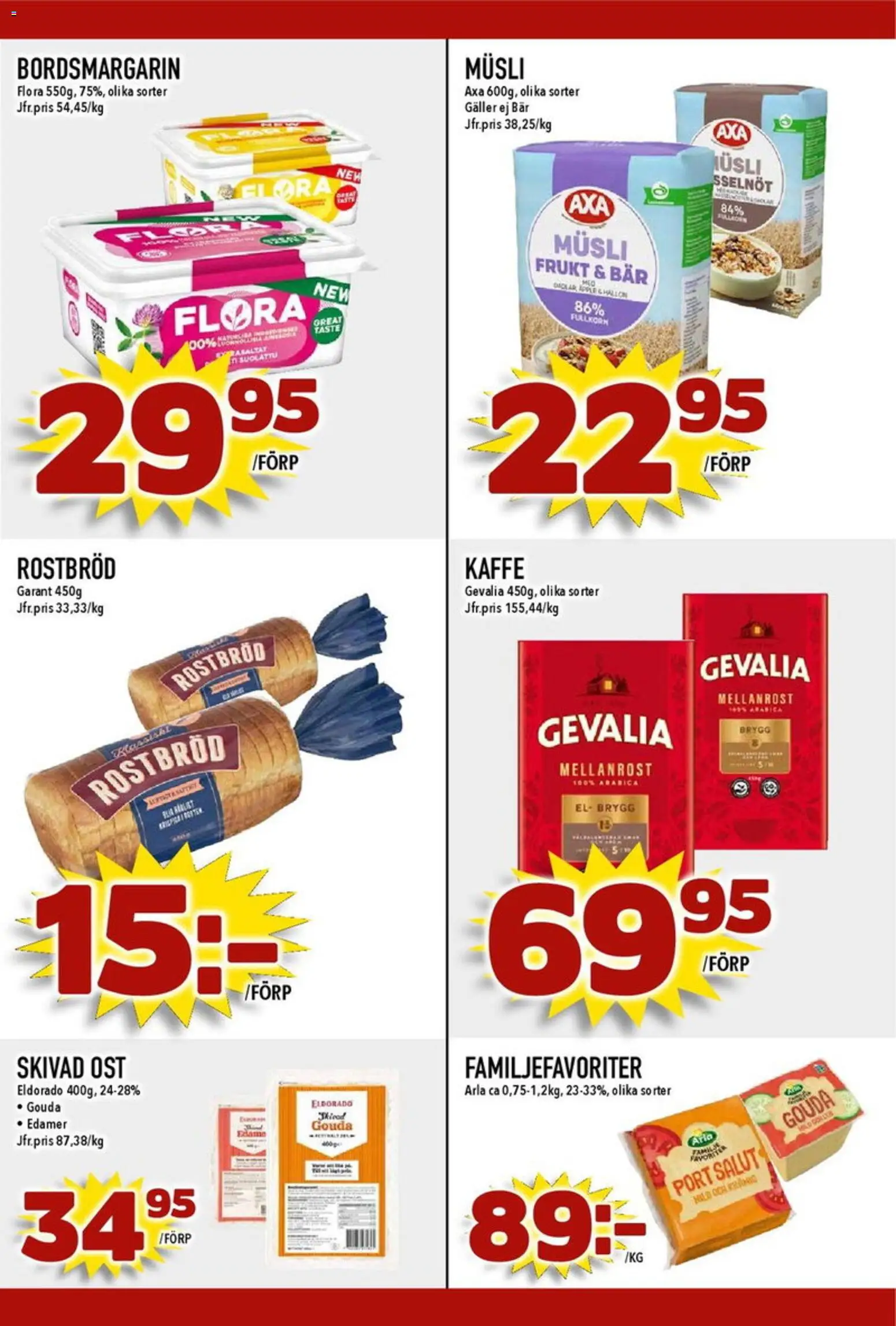 Matdax reklamblad aktuell från 20/07/2026 | Sida: 18 | Produkter: Musli, Rostbröd, Galler, Ost