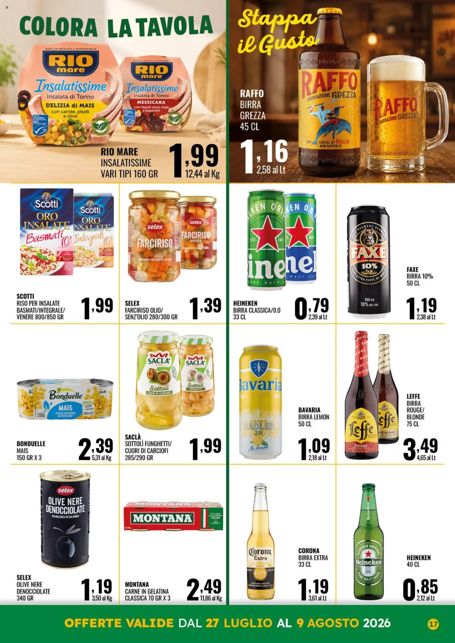 Volantino GECOP del 27/07/2026 | Pagina: 17 | Prodotti: Carciofi, Tonno, Mais, Heineken