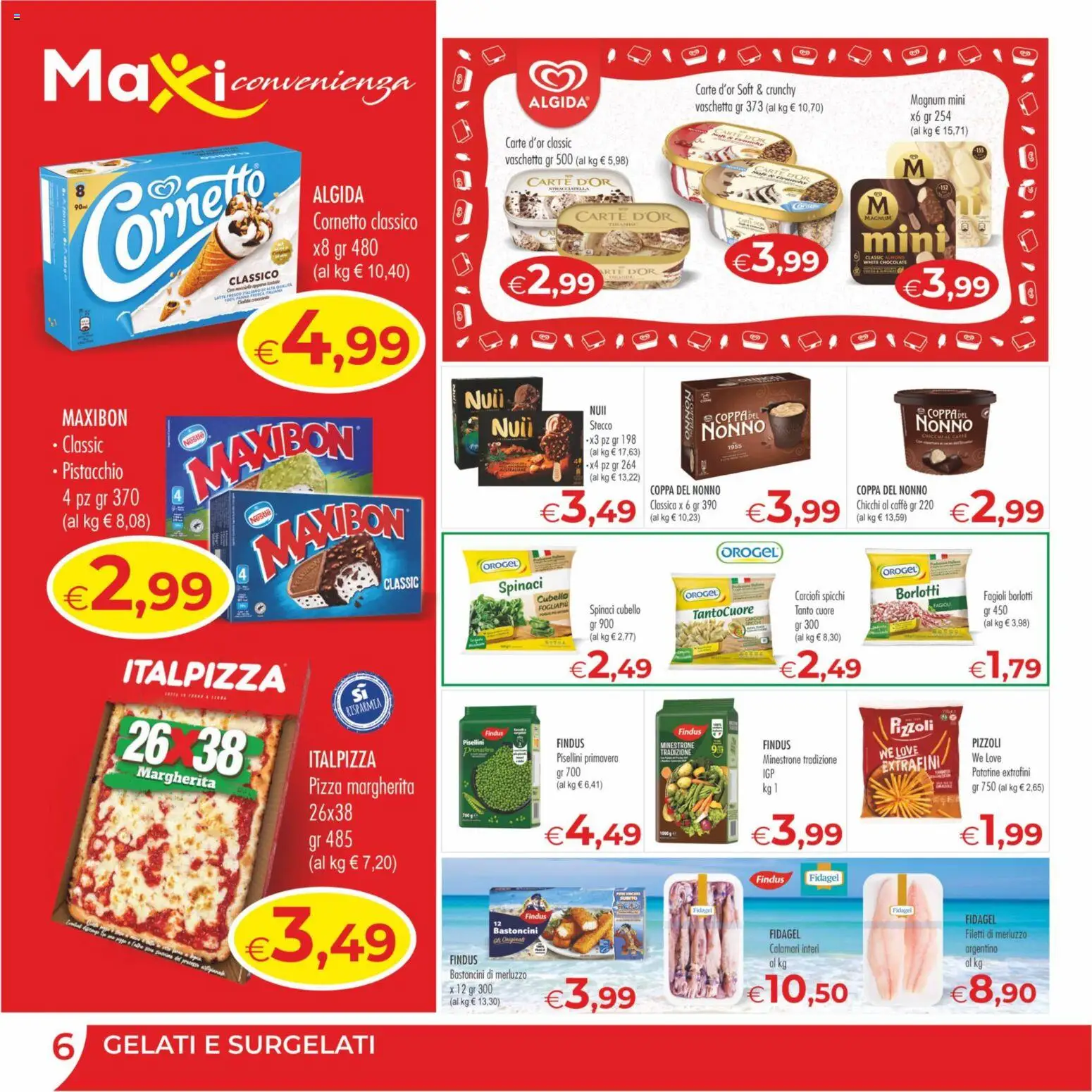 Volantino MerSi Supermercati del 06.05.2026 | Pagina: 6 | Prodotti: Minestrone, Cornetto, Merluzzo, Carciofi