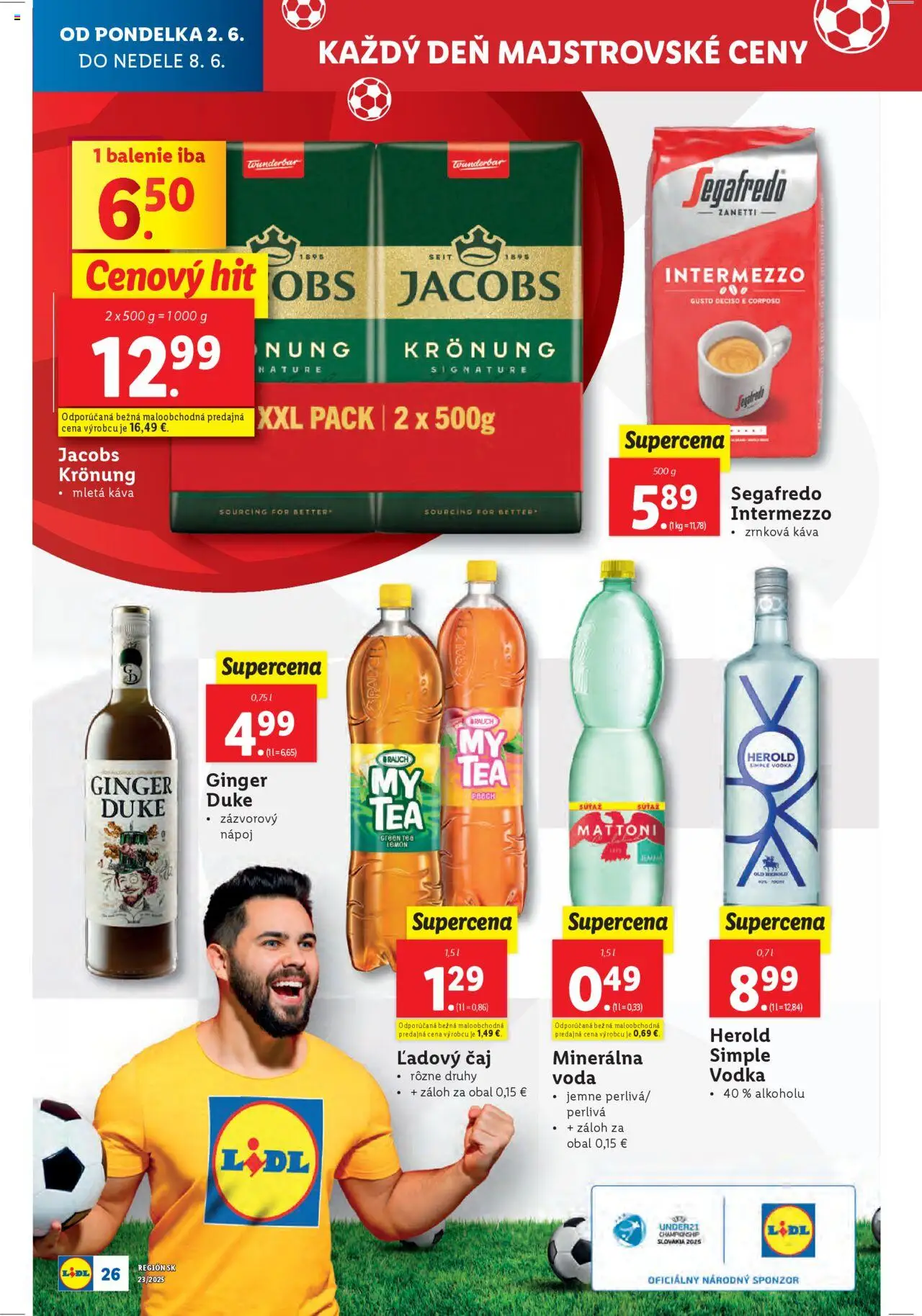 Nové Lidl akcie – leták je platný od 02.06.2025 | Strana: 32 | Produkty: Káva, Mattoni, Vodka, Voda