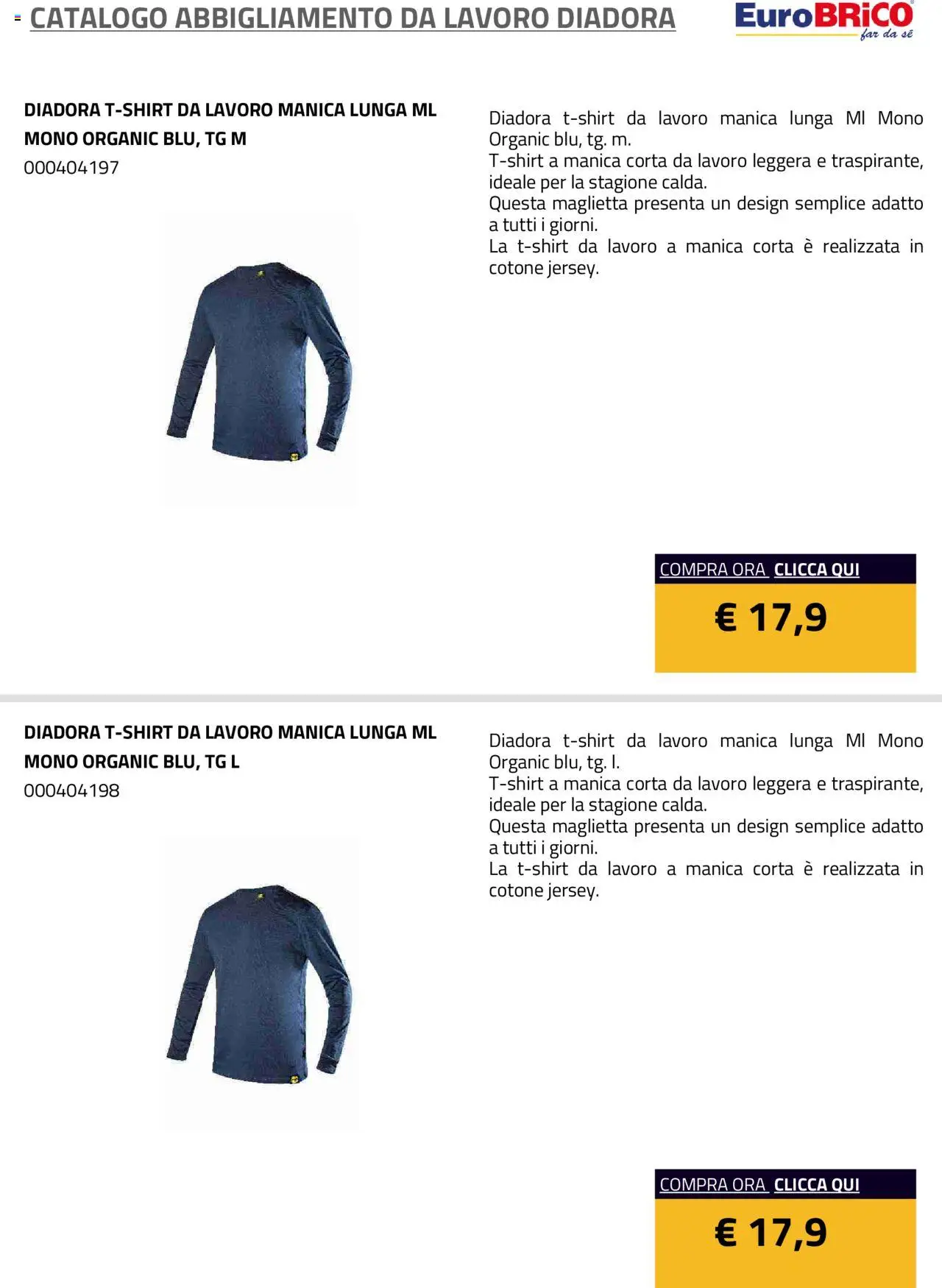 Volantino Eurobrico del 23.07.2025 | Pagina: 48 | Prodotti: Maglietta