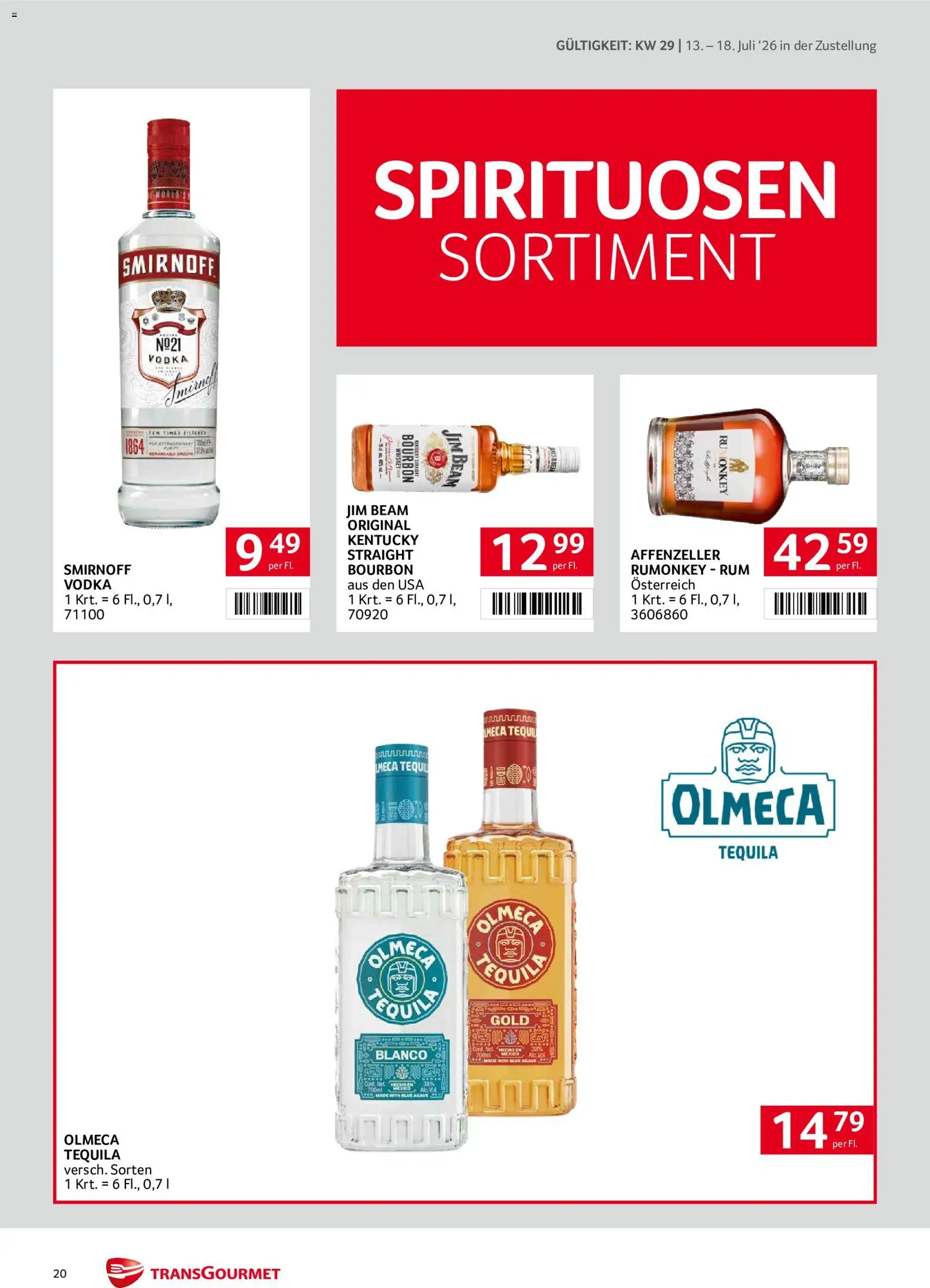 Transgourmet Zustellaktion gültig ab 13.07.2026 | Seite: 20 | Produkte: Bourbon