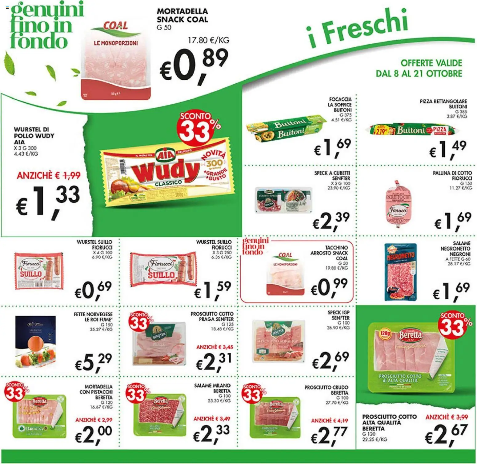 Volantino Coal del 08/10/2026 | Pagina: 10 | Prodotti: Arrosto, Pizza, Prosciutto, Wurstel