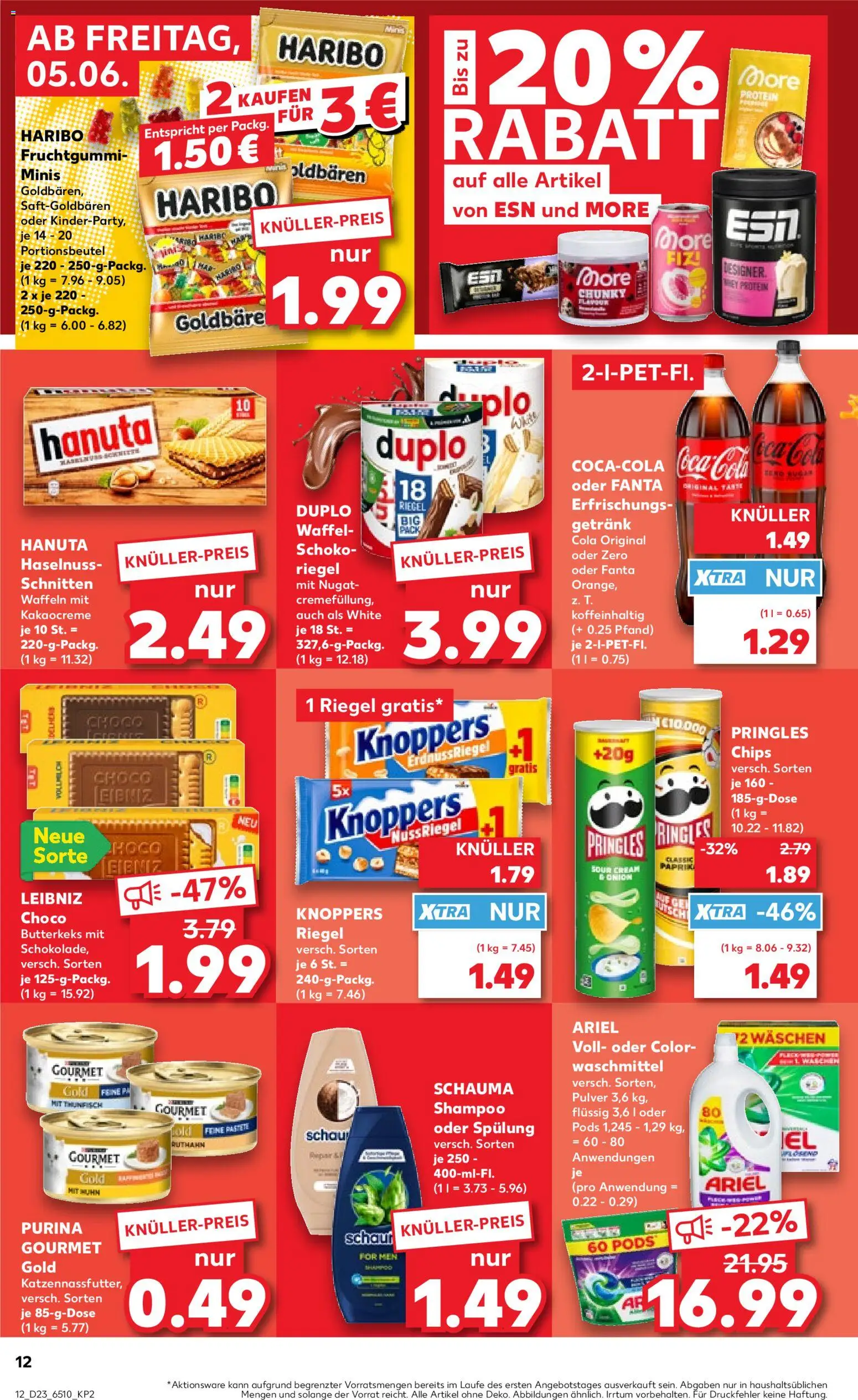 Kaufland Prospekt Köln – gültig ab 04.06.2026 | Seite: 12 | Produkte: Cola, Thunfisch, Spülung, Purina gourmet gold