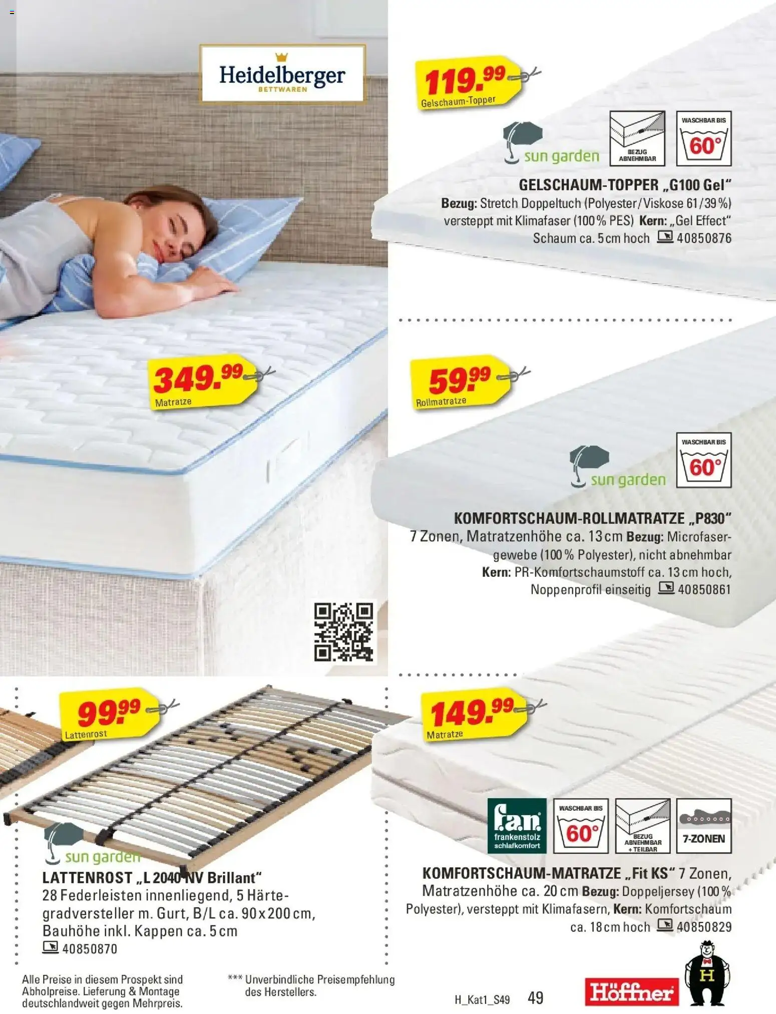 Höffner Prospekt Schönefeld – gültig ab 28.09.2026 | Seite: 49 | Produkte: Matratze, Lattenrost
