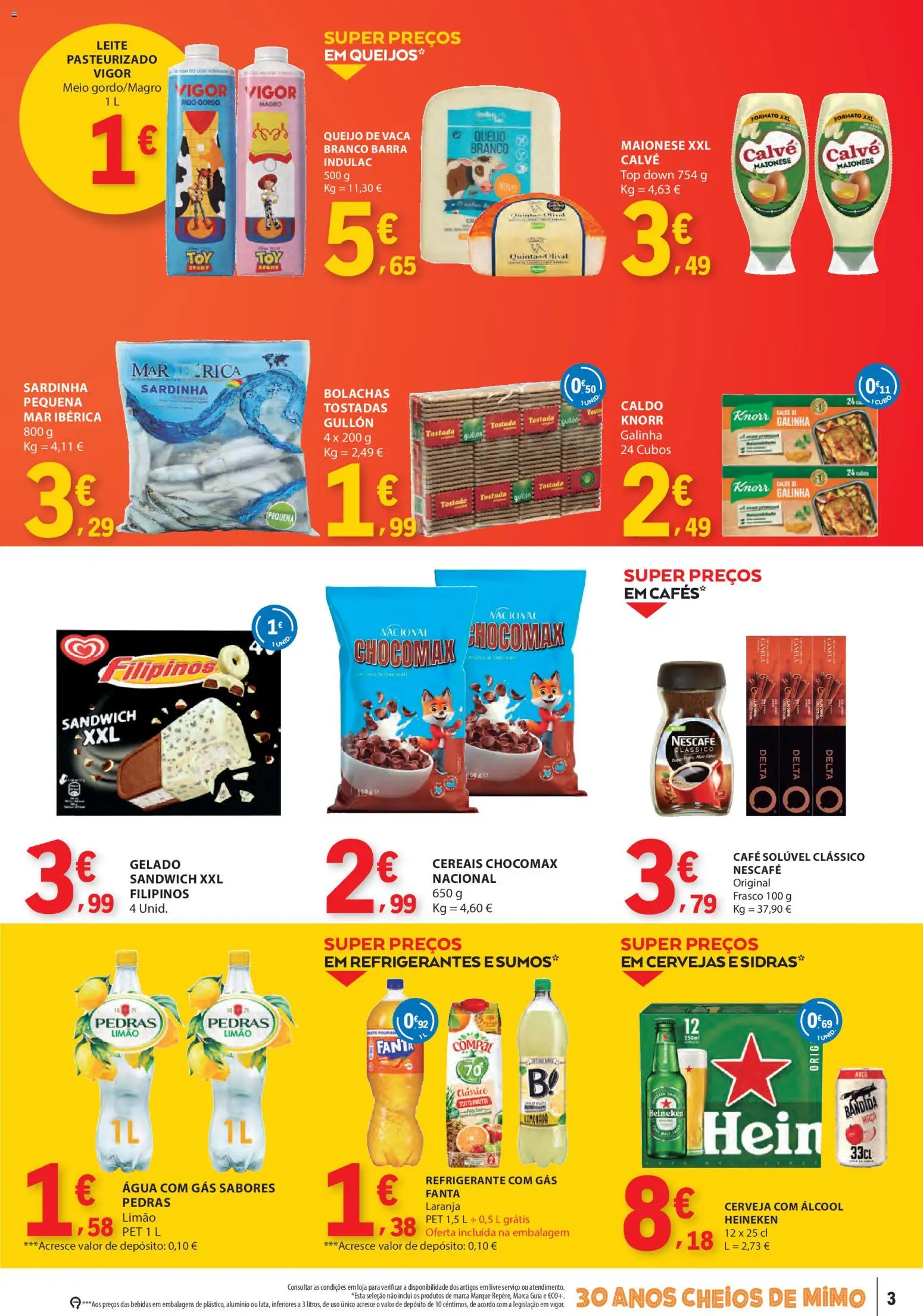 E.Leclerc Catálogo Fim de Semana │ válido de 17/07/2026 | Página: 3 | Produtos: Fanta, Canela, Café, Água com gás