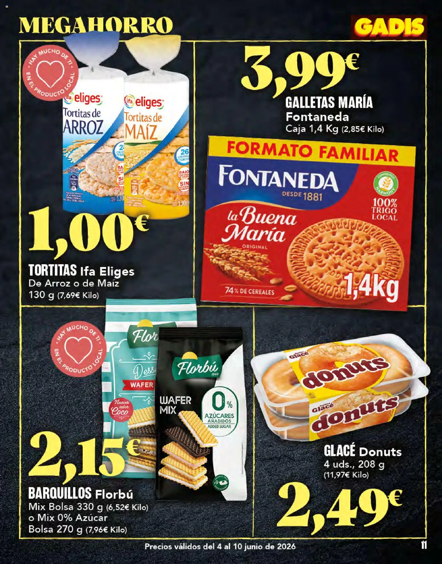 Gadis folleto │ válido desde el 04.06.2026 | Página: 11 | Productos: Arroz, Τυρόπιτα, Galletas, Caja