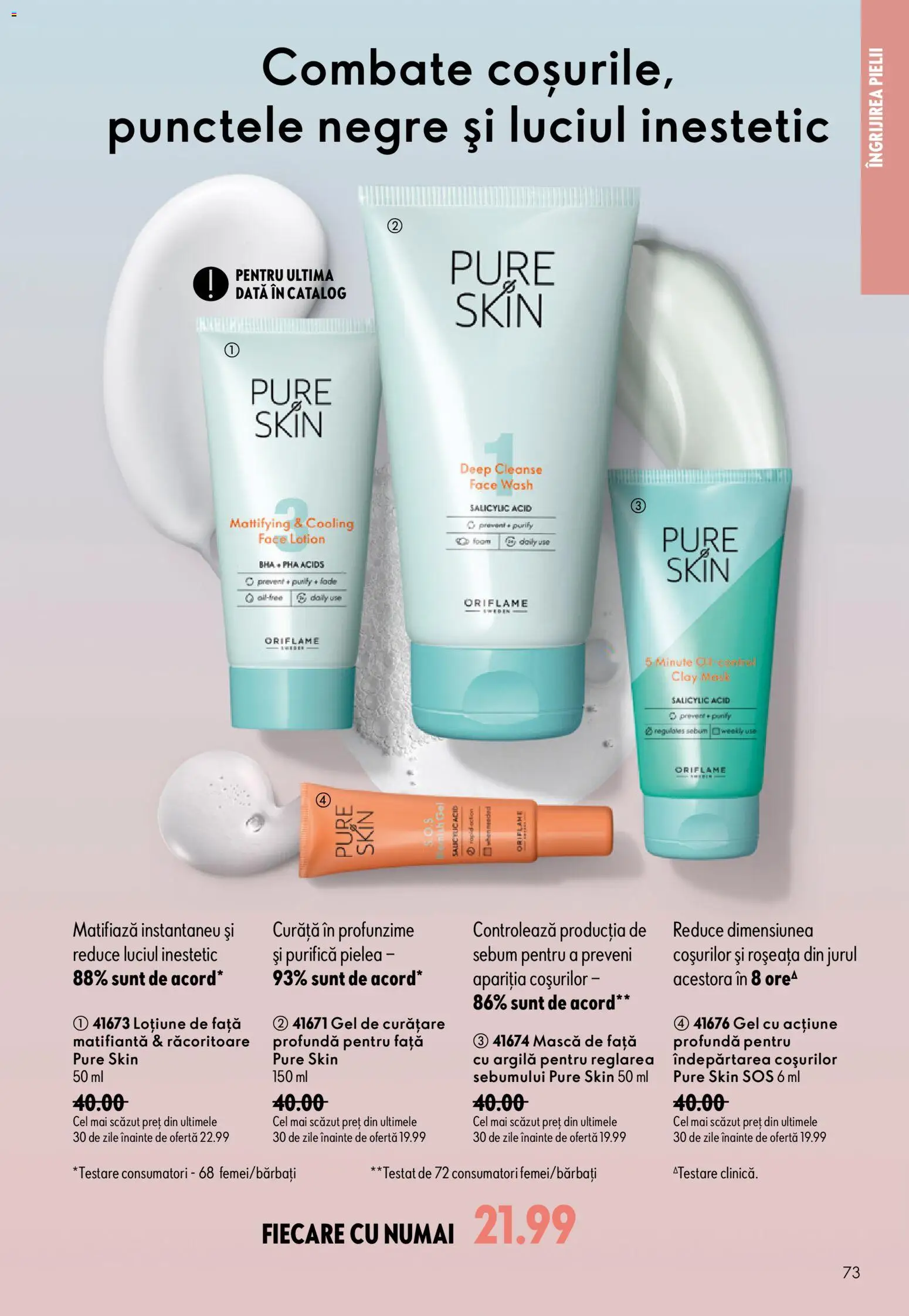 Noul catalog Oriflame – valabil de la 09.09.2026 | Pagină: 73 | Produse: Gel de curățare, Sos