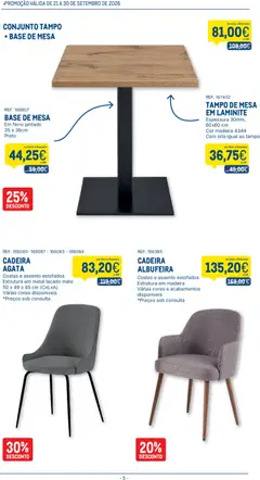 Pré-visualização Makro 10 Dias de Oportunidades a não perder válido de 21/09/2026 | Página: 5 | Produtos: Ferro, Base, Mesa, Cadeira