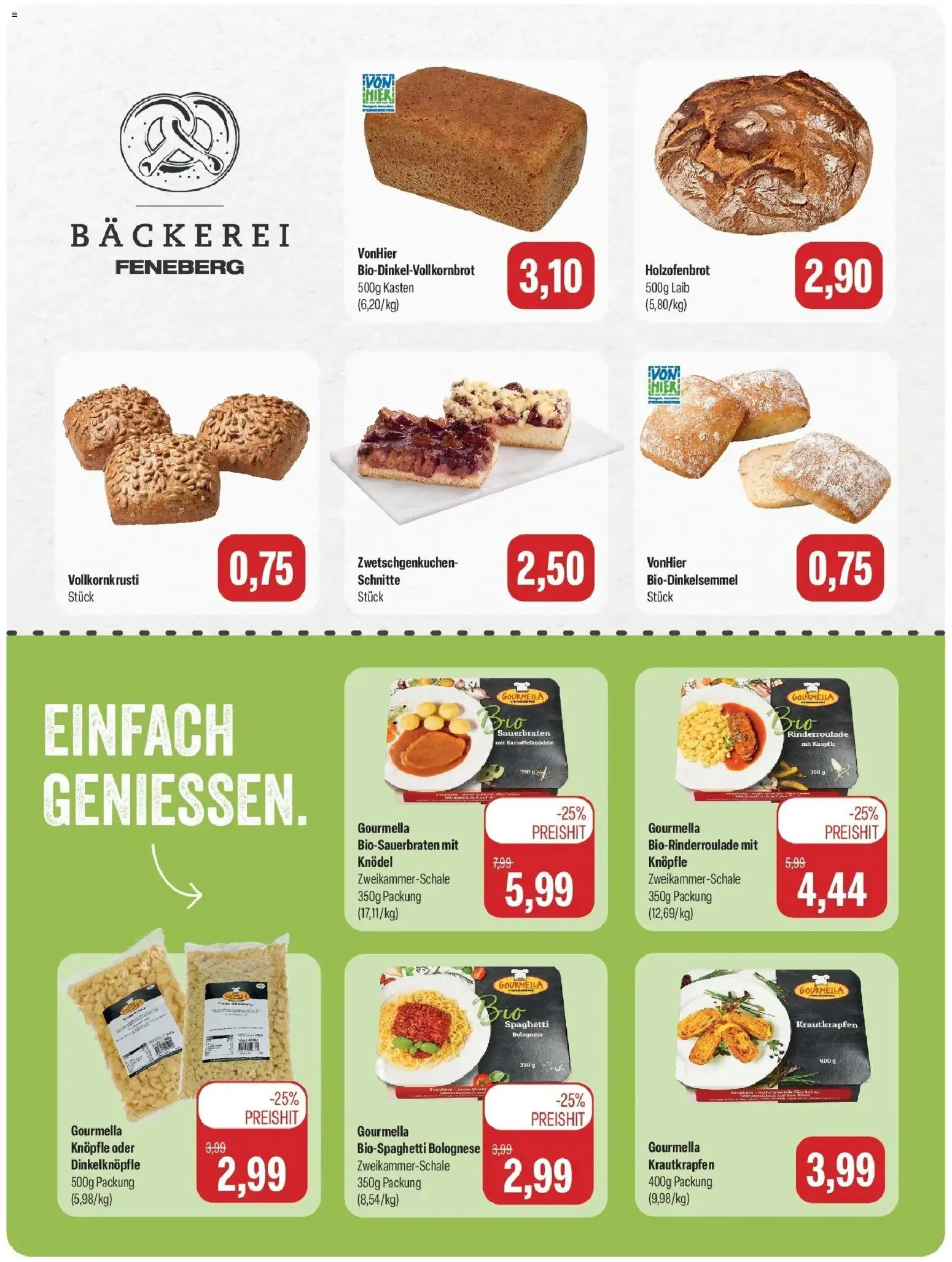 Feneberg Aktuelle Angebote (ab 05.10.2026) zum Blättern | Seite: 6 | Produkte: Bäckerei, Spaghetti