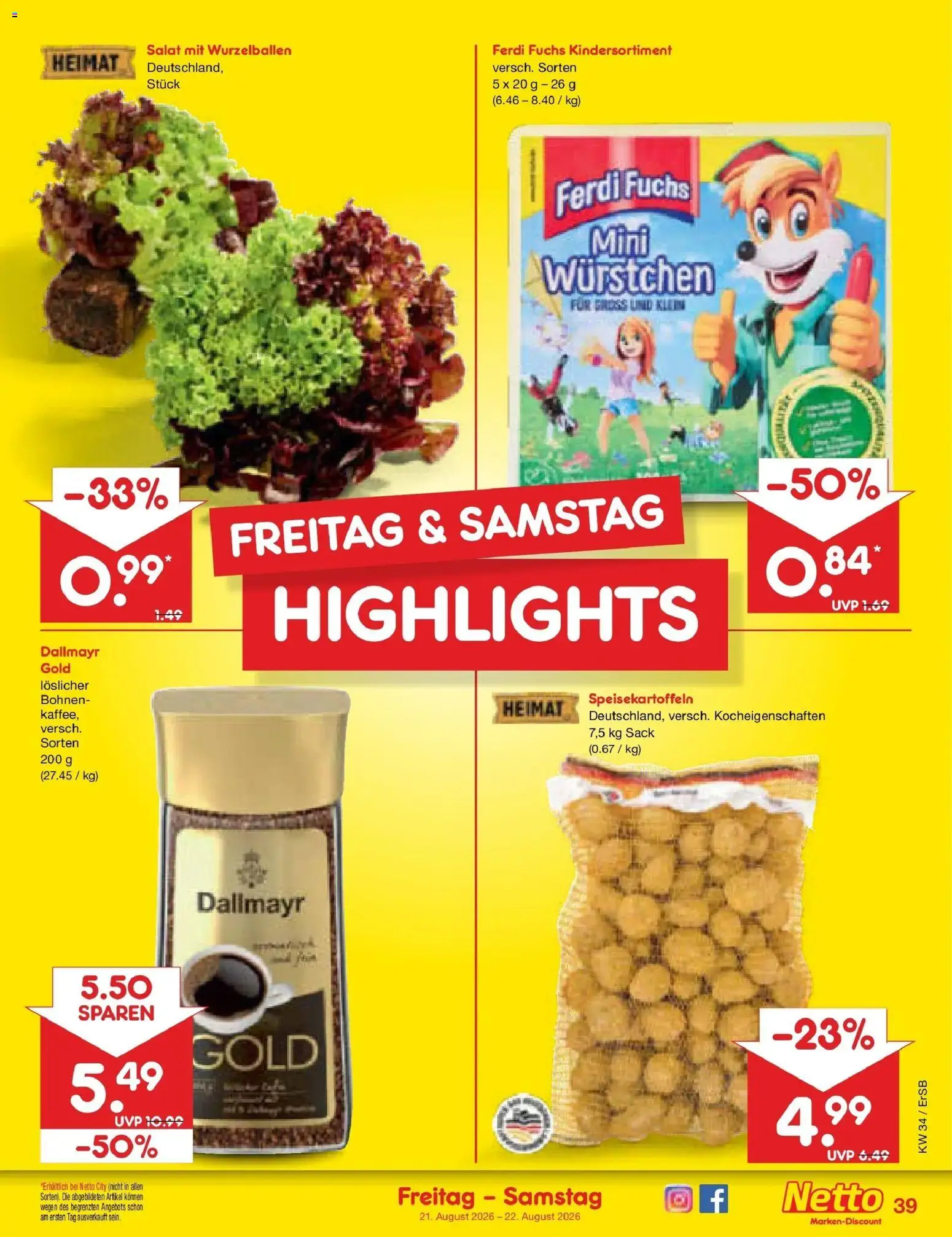 Netto Marken-Discount Prospekt Nordhausen – gültig ab 17.08.2026 | Seite: 59 | Produkte: Dallmayr, Salat