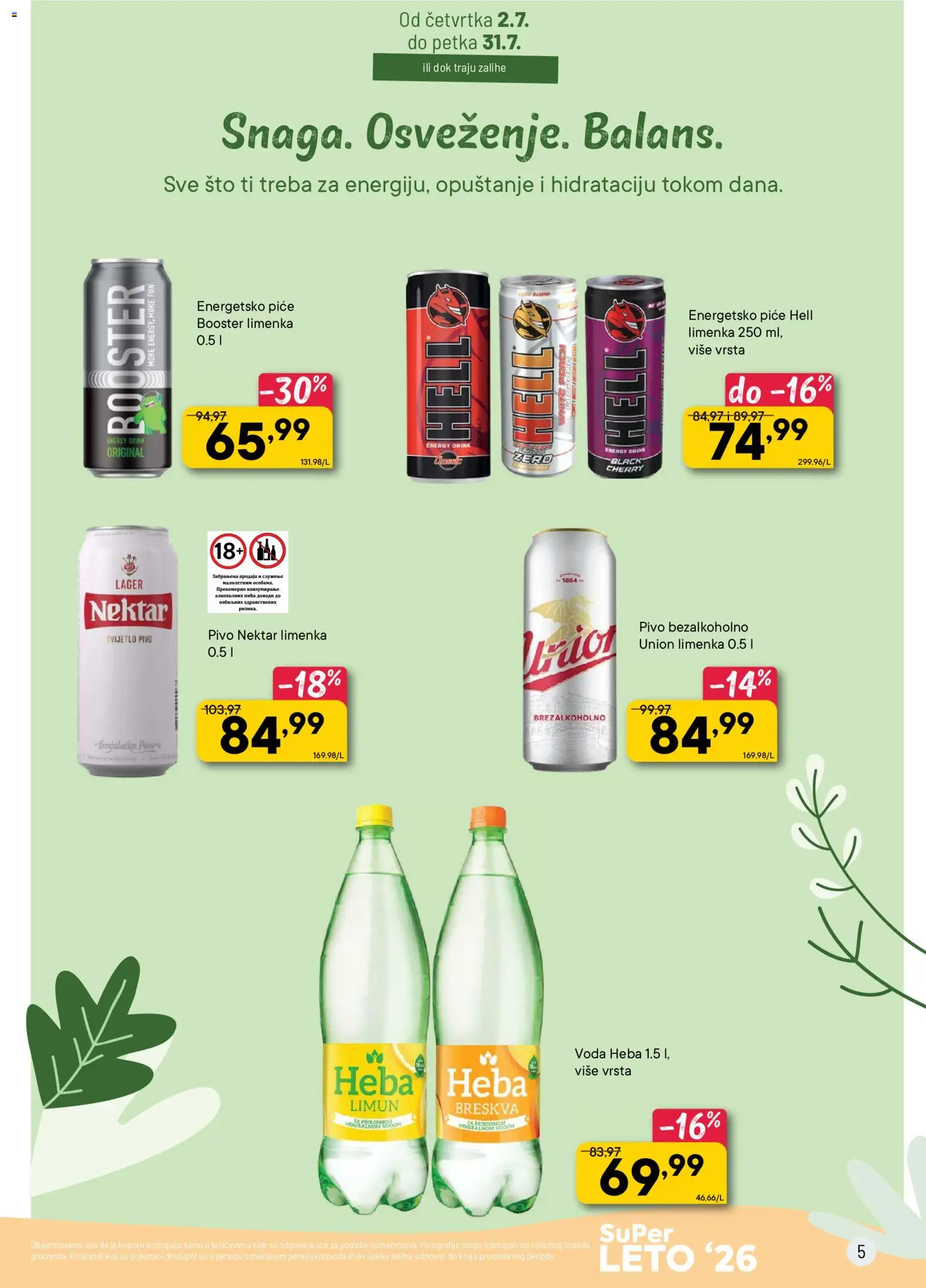 PerSu katalog - važi od 02.07.2026 | Strana: 5 | Proizvode: Sto, Nektar, Pivo, Breskva
