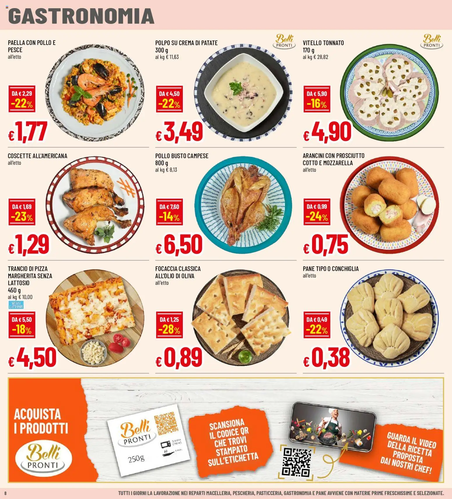 Volantino Galassia del 20/08/2026 | Pagina: 8 | Prodotti: Pizza, Pesce, Polpo, Prosciutto
