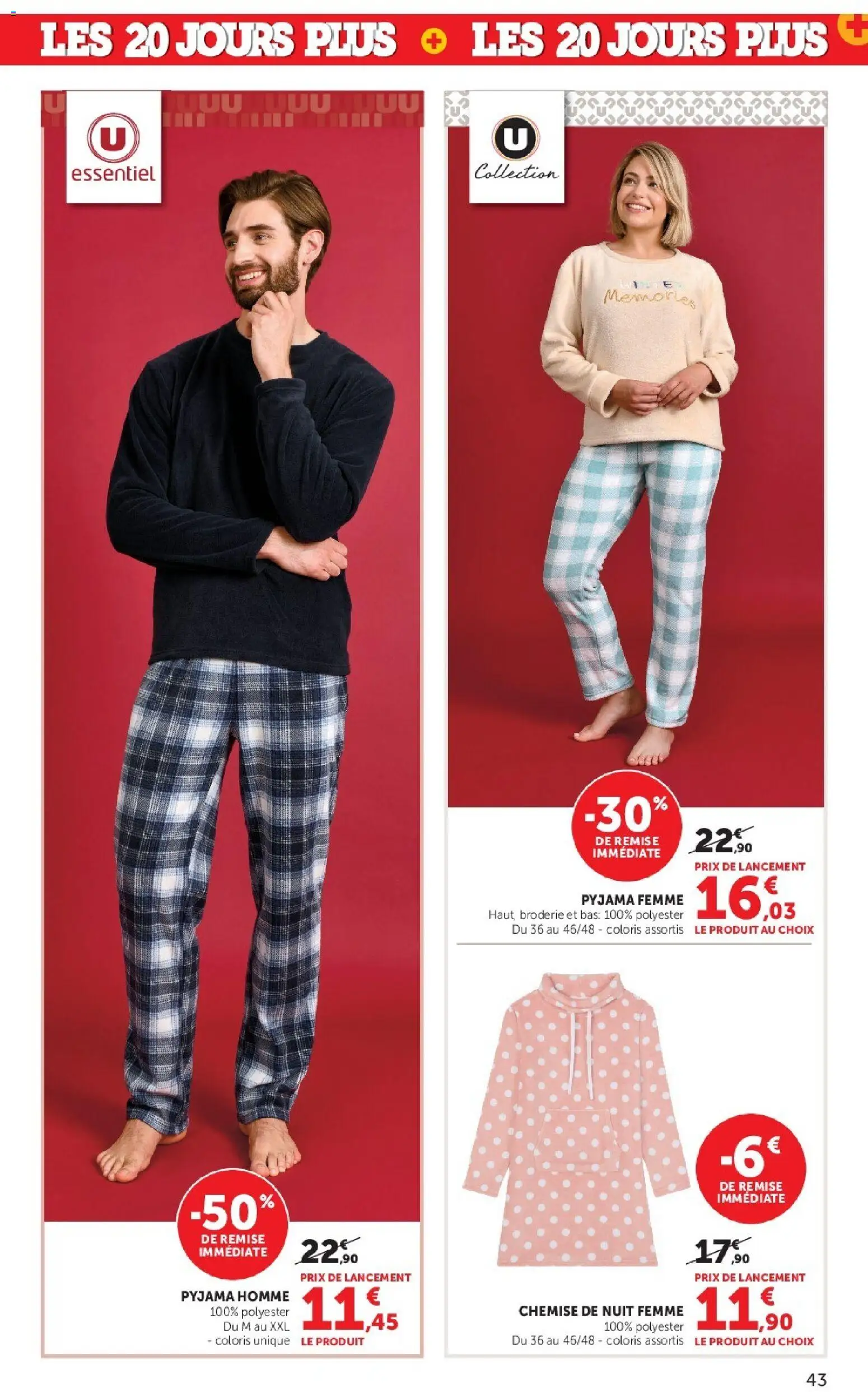 {H1} | Page: 43 | Produits: Pyjama femme, Pyjama homme, Chemise, Pyjama