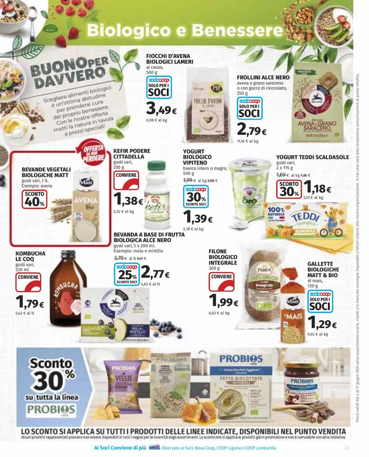 Volantino Ipercoop del 04.06.2026 | Pagina: 23 | Prodotti: Fiocchi, Frutta, Gallette, Data