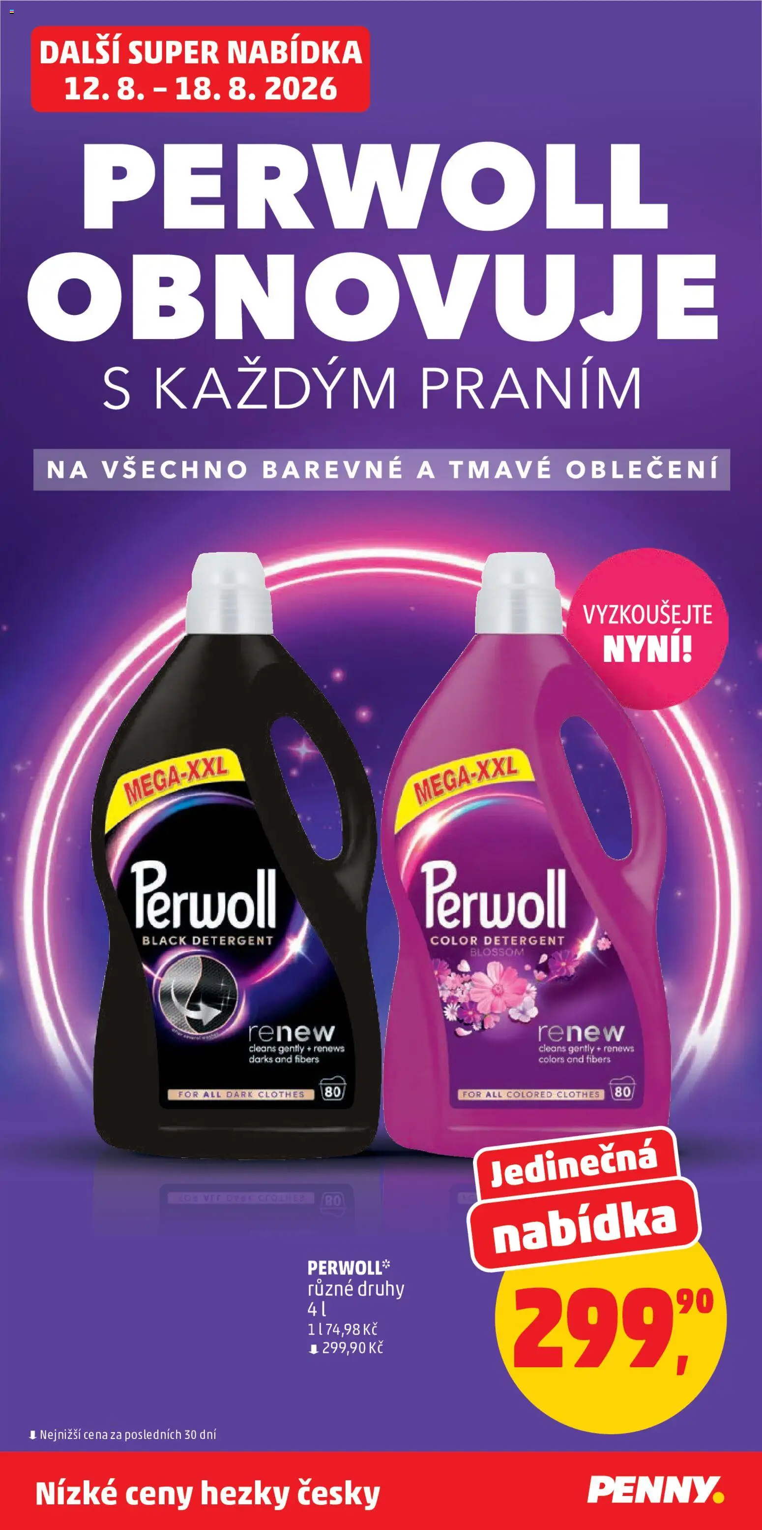 Penny Market leták od 12.08.2026 | Strana: 36 | Produkty: Prací prostředek, Perwoll Black, Perwoll, Oblečení