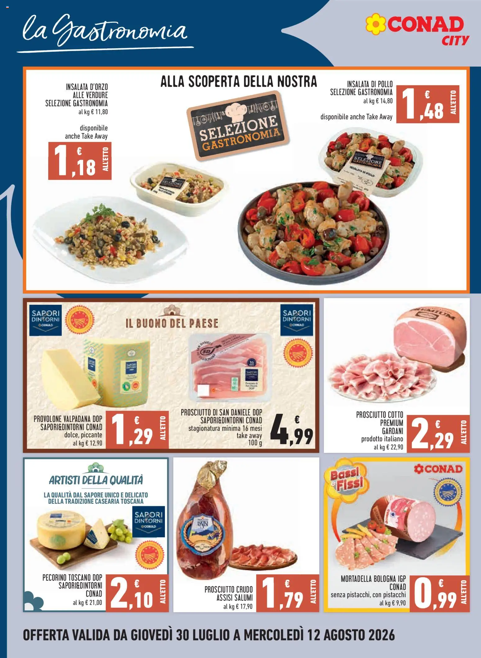 Volantino Conad del 30/07/2026 | Pagina: 2 | Prodotti: Pollo, Verdure, Prosciutto, Mortadella