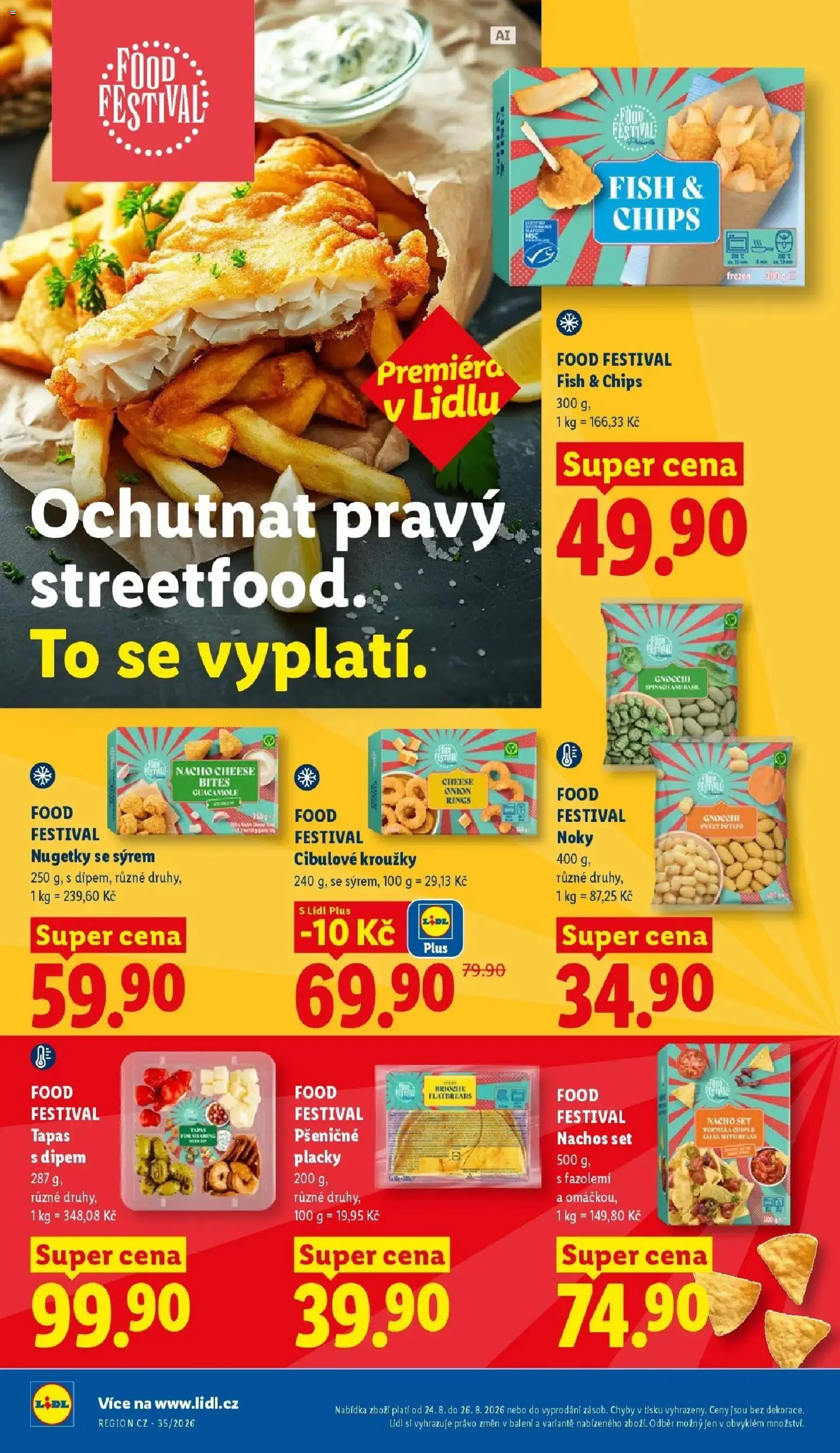 Lidl leták od 24.08.2026 - Nový akční leták | Strana: 20 | Produkty: Nugetky, Nachos, Gnocchi, Guacamole