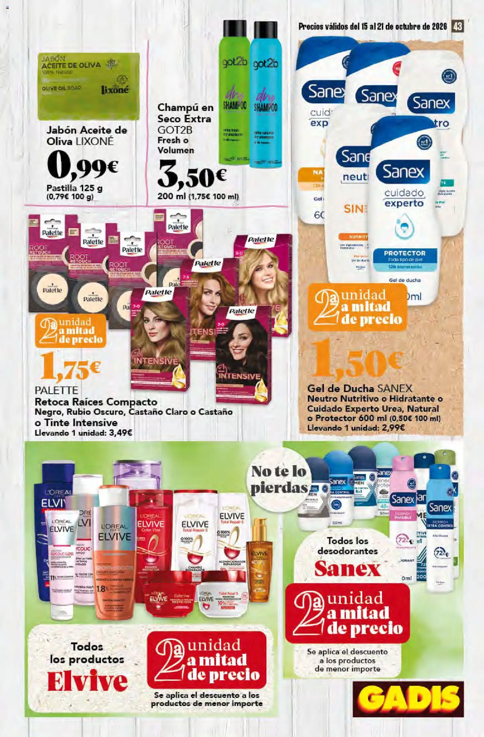 Gadis - folleto │ válido desde el 15/10/2026 | Página: 43 | Productos: Tinte, Jabón, Té, Aceite de oliva