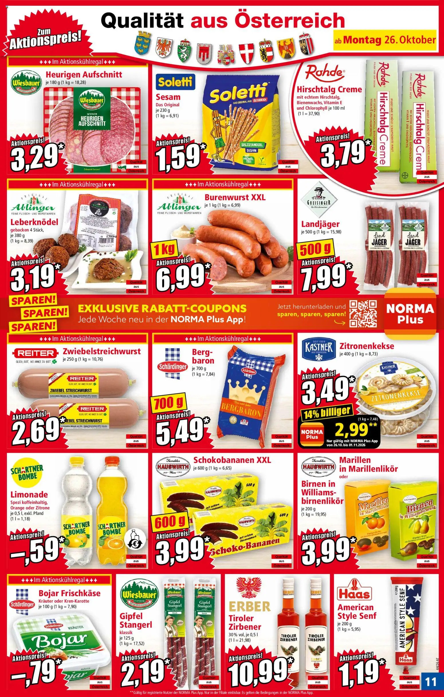 Norma Flugblatt gültig ab 26.10.2026 | Seite: 11 | Produkte: Zitrone, Creme