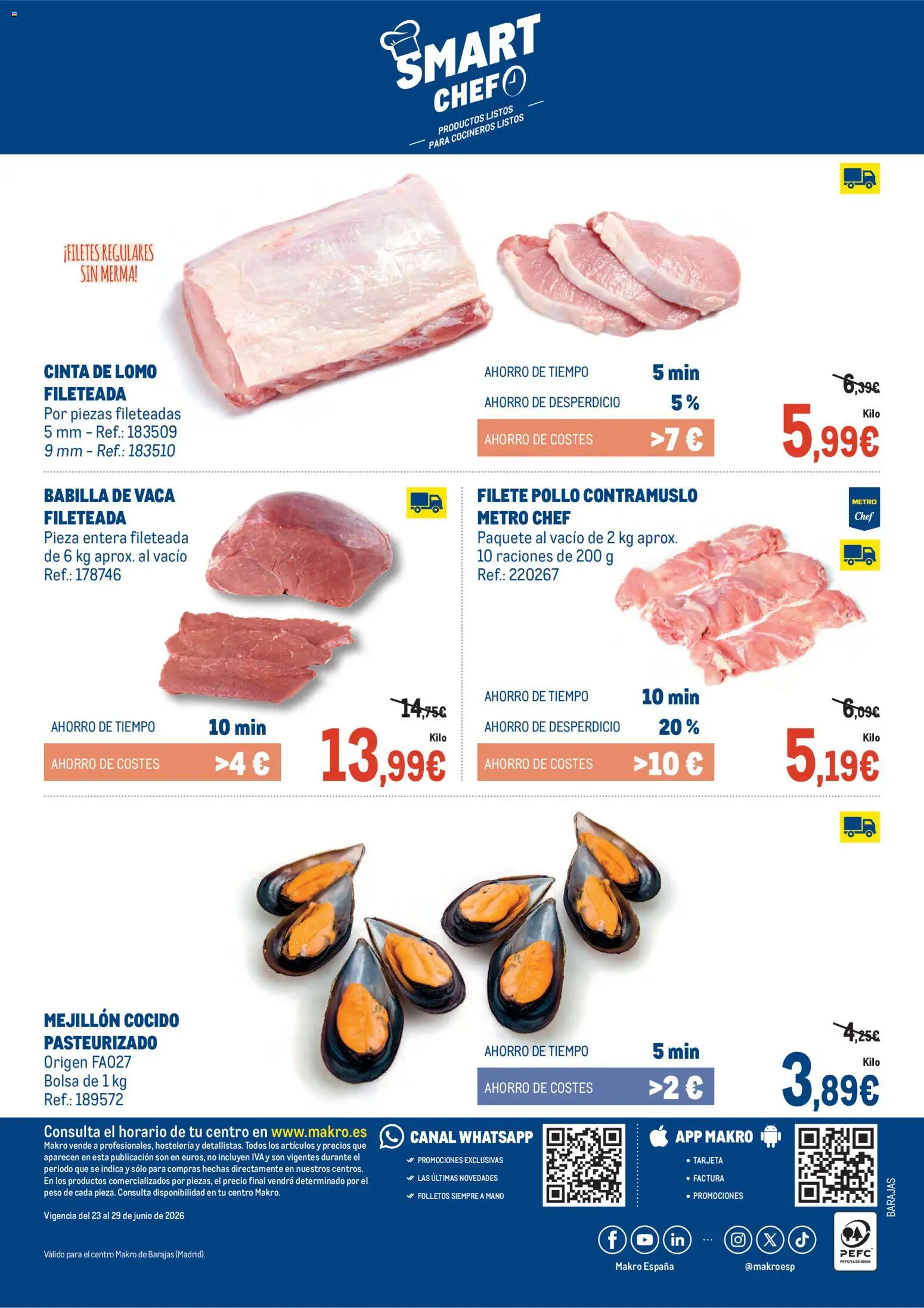 Makro Fresco Barajas │ válido desde el 23/06/2026 | Página: 6 | Productos: Bolsa, Peso, Filete