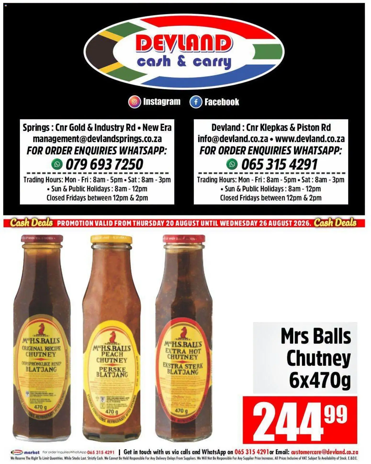 New Devland catalogue – valid from 20/08/2026 | Page: 4 | Products: Chutney, Peach