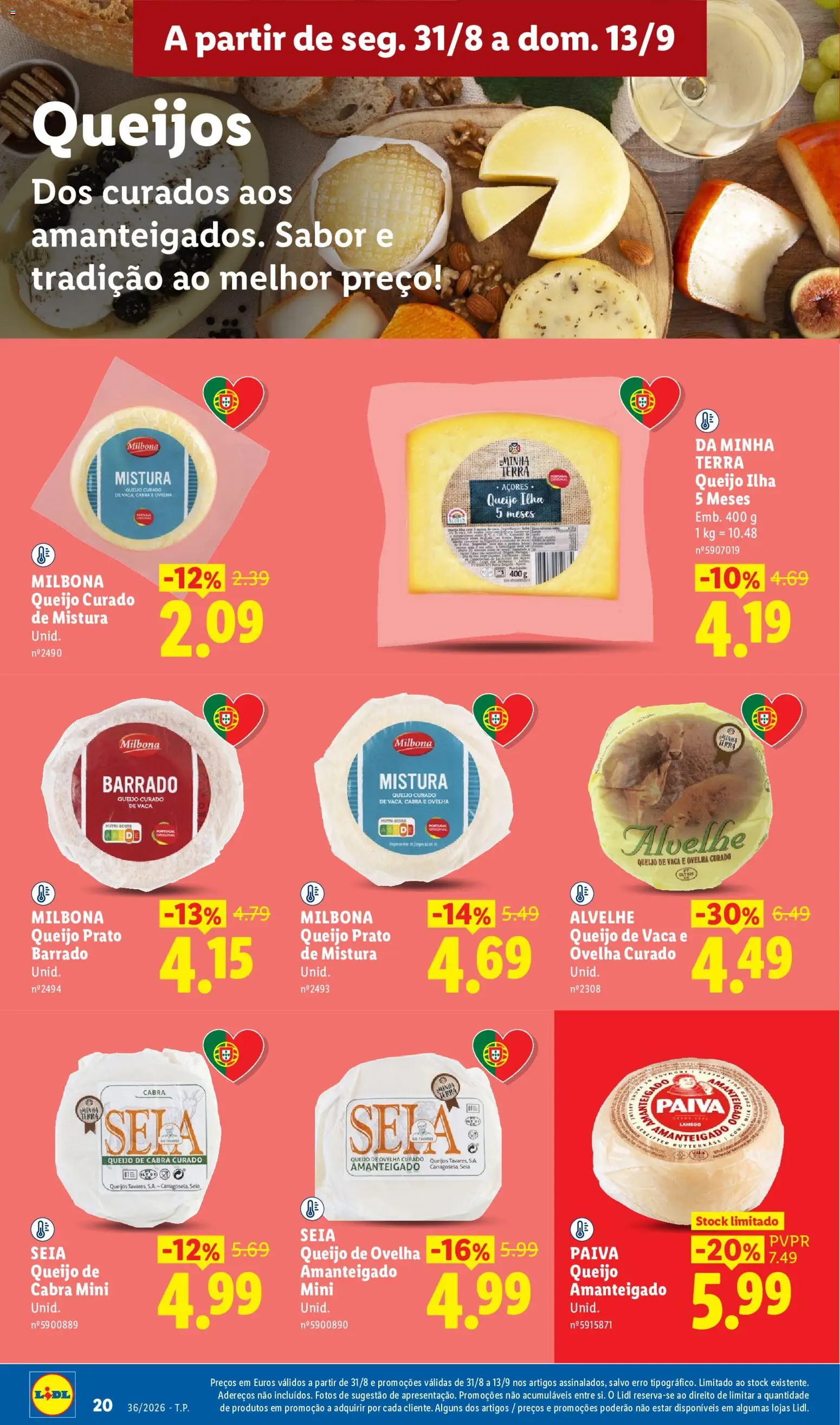Lidl Folheto Especial │ válido de 31/08/2026 | Página: 20 | Produtos: Queijo de cabra, Queijo de ovelha, Queijo, Queijo curado