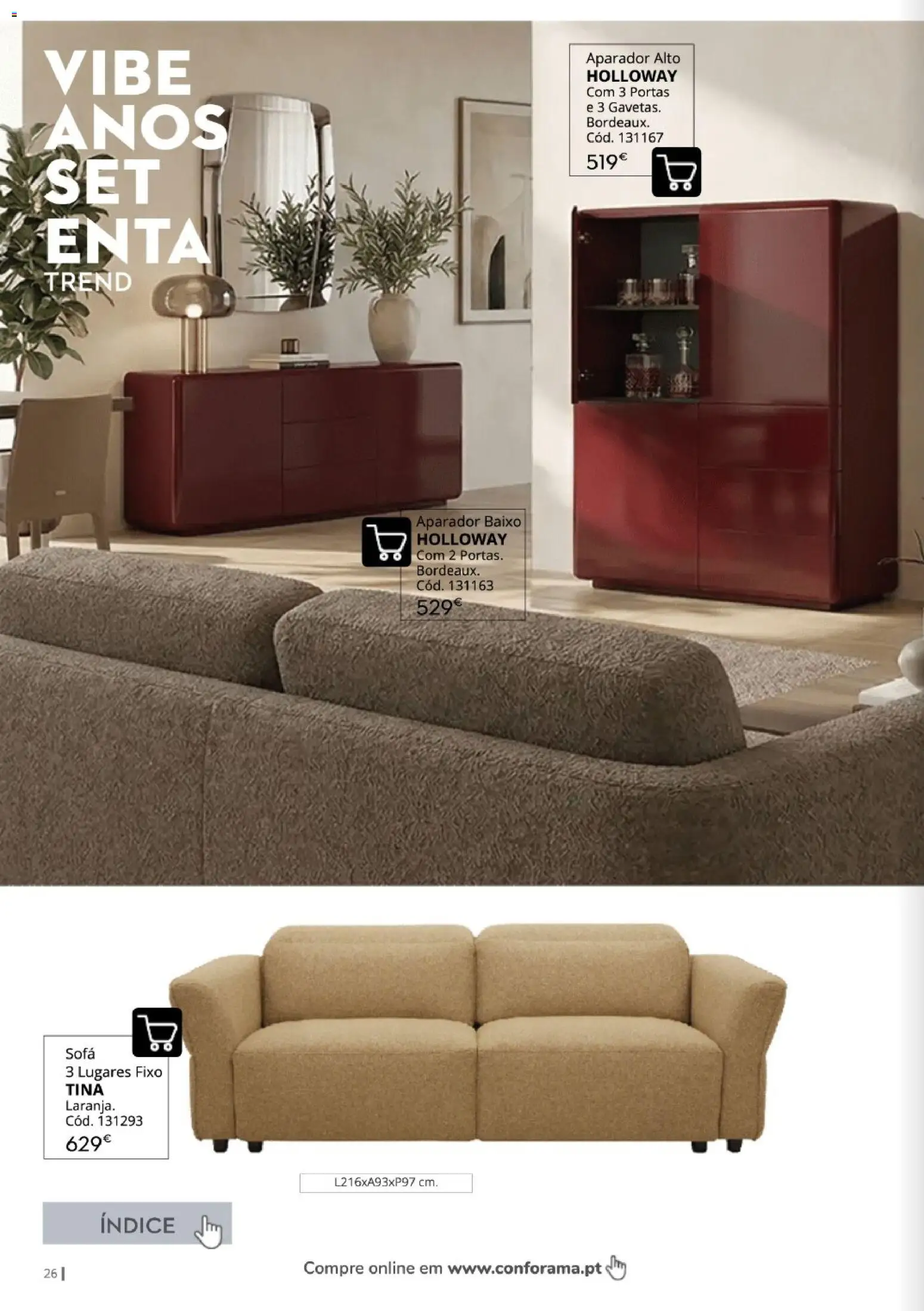 Conforama Outono Trend │ válido de 30/09/2026 | Página: 26 | Produtos: Portas, Sofá, Aparador