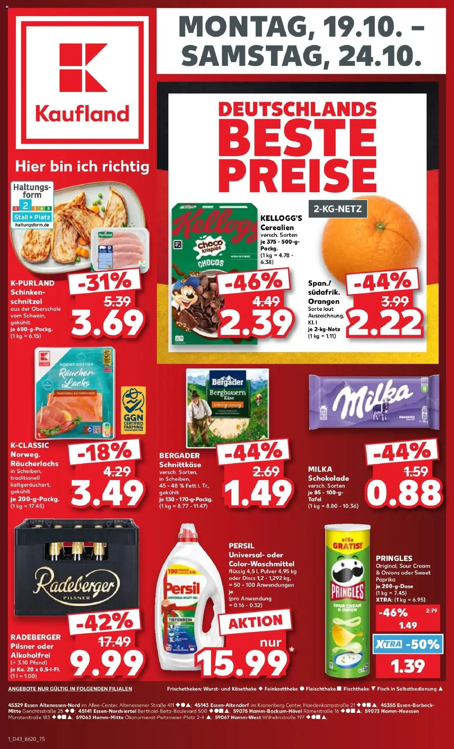 Prospekt Kaufland ab 19.10.2026 » Angebote Online zum Blättern | Seite: 5 | Produkte: Schokolade, Schnitzel, Pringles, Radeberger pilsner