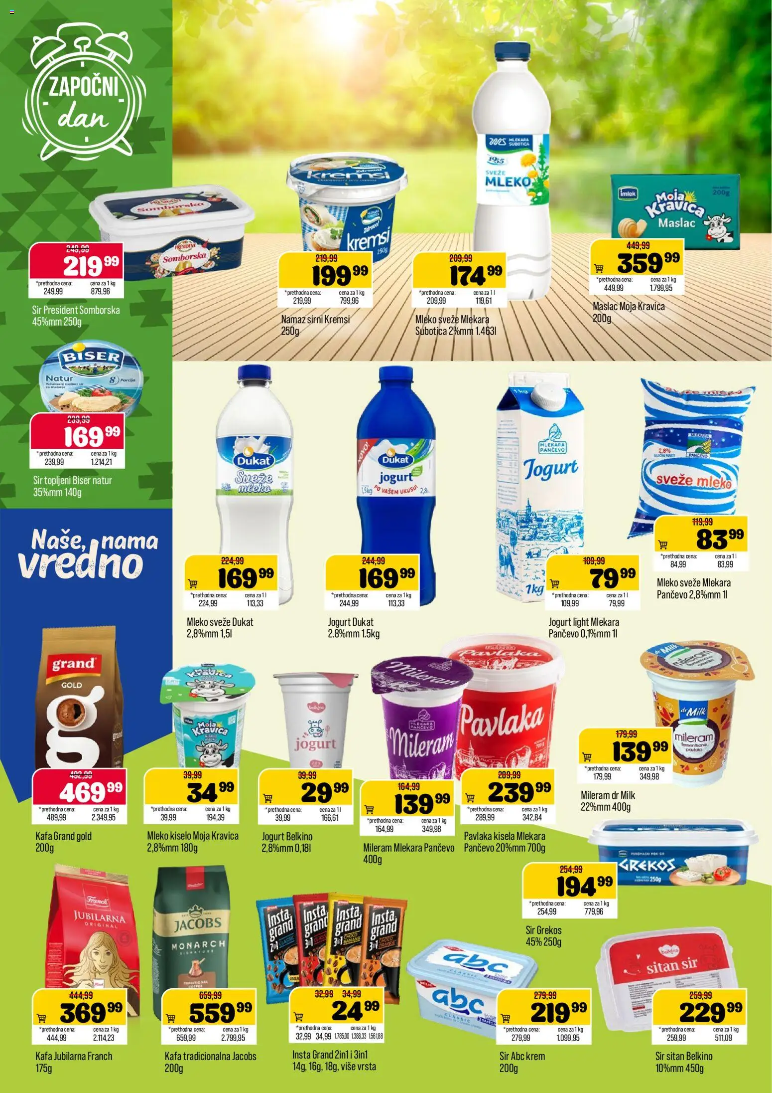 Podunavlje katalog - važi od 26.08.2026 | Strana: 4 | Proizvode: Maslac, Namaz, Moja kravica, Mleko