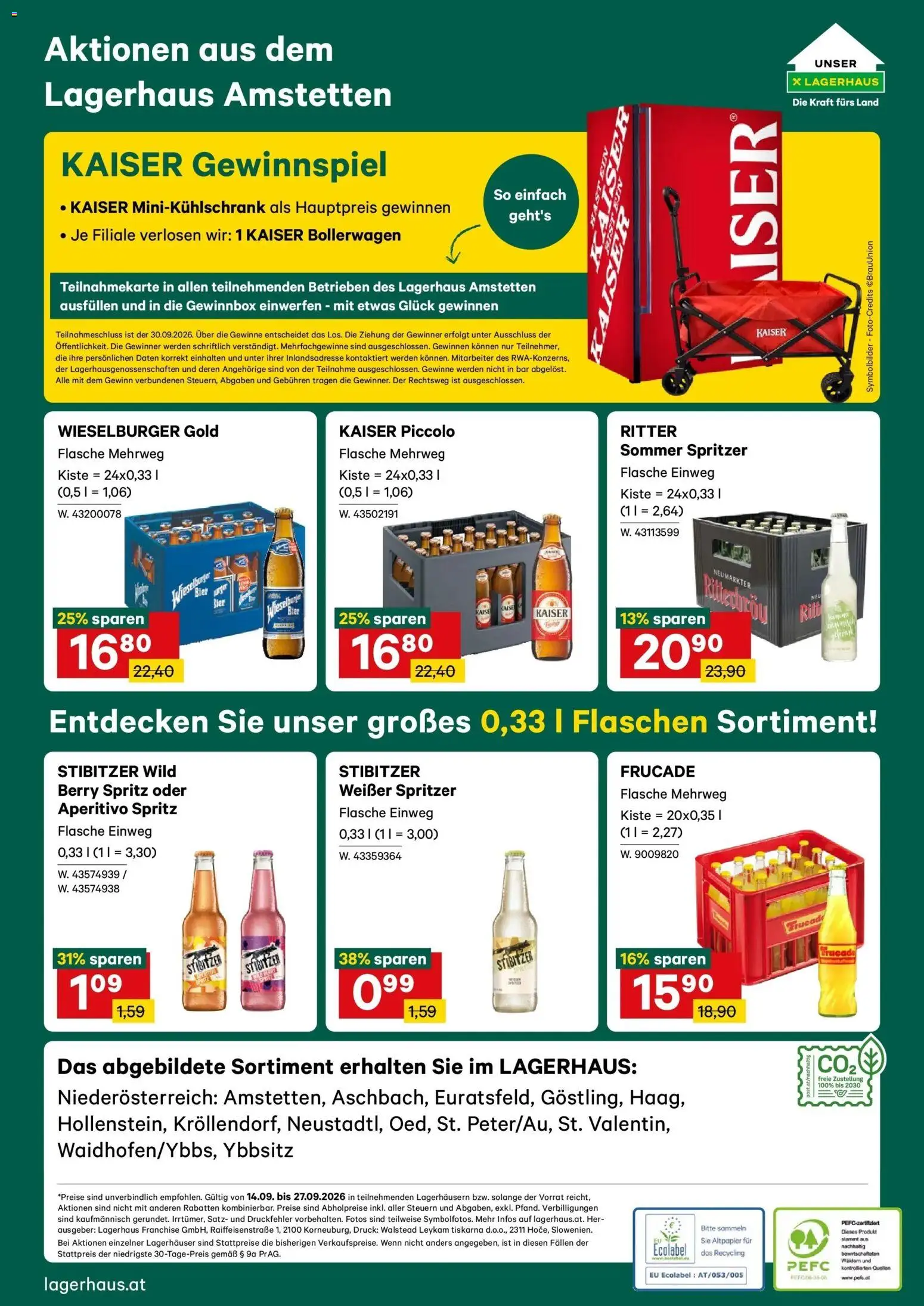 Lagerhaus - Wochen Angebote gültig ab 14.09.2026 | Seite: 6 | Produkte: Bier
