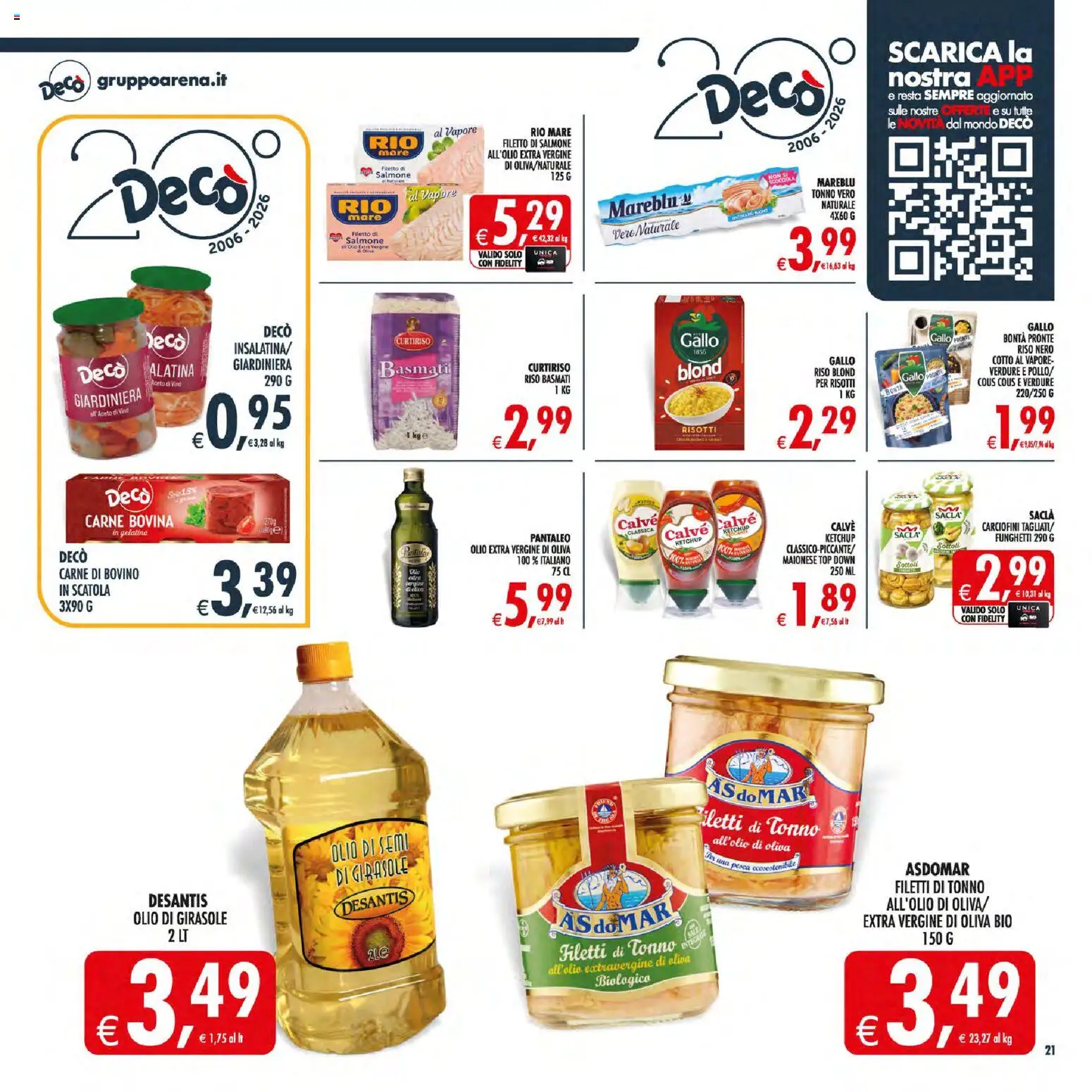 Volantino Decò del 30/06/2026 | Pagina: 27 | Prodotti: Salmone, Riso, Vino, Tonno