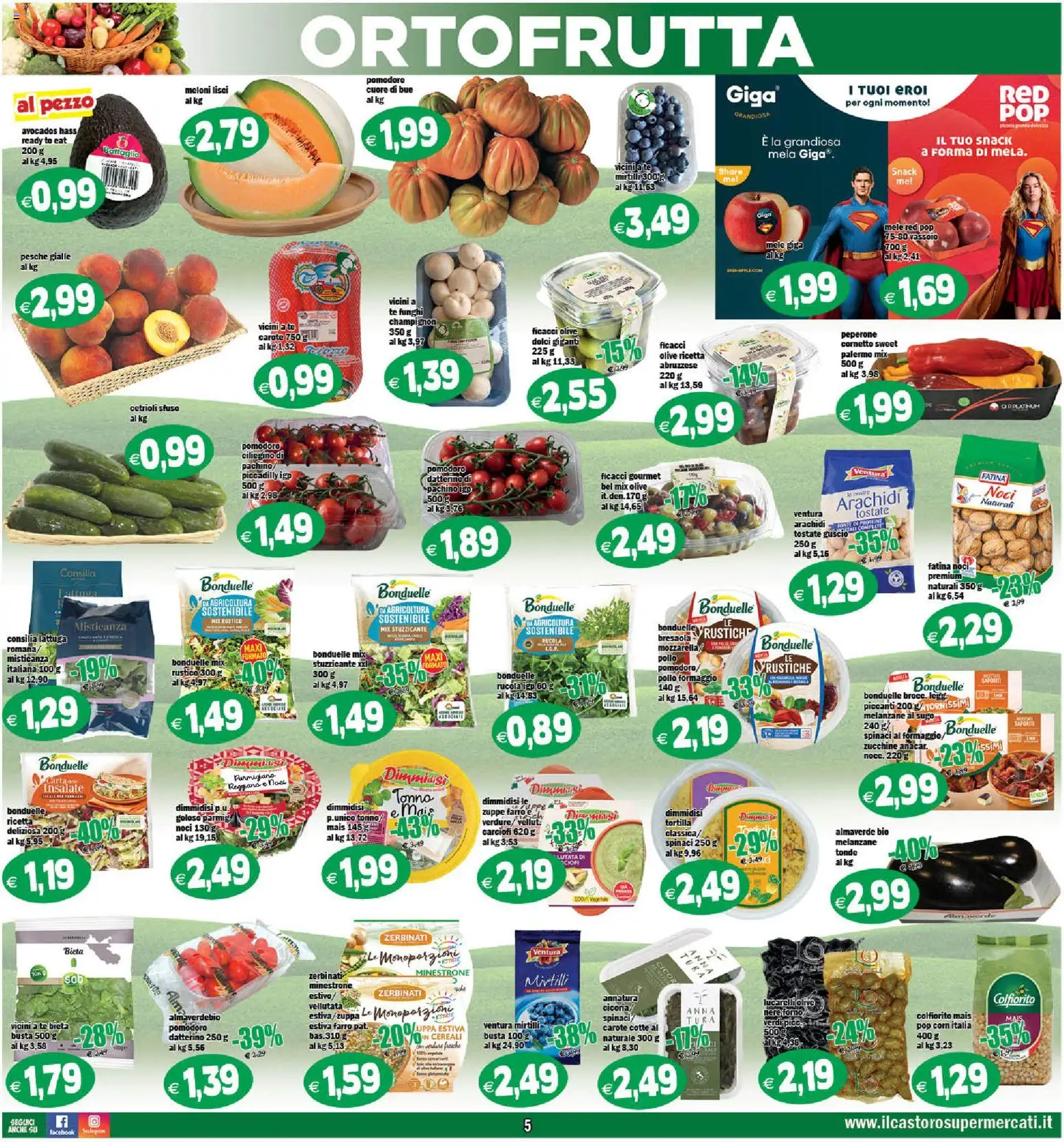 Volantino Il Castoro del 10.06.2026 | Pagina: 5 | Prodotti: Pollo, Spinaci, Tonno, Parmigiano